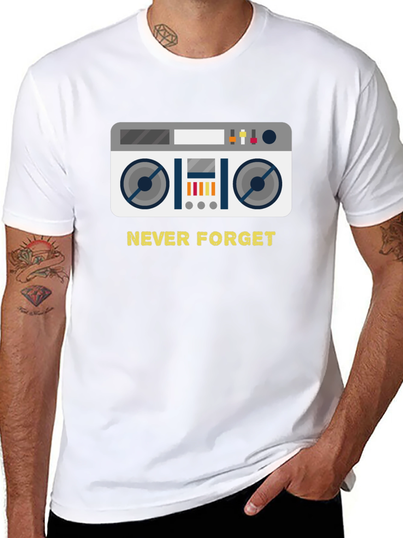 Retro Boombox Never Forget T-Shirt