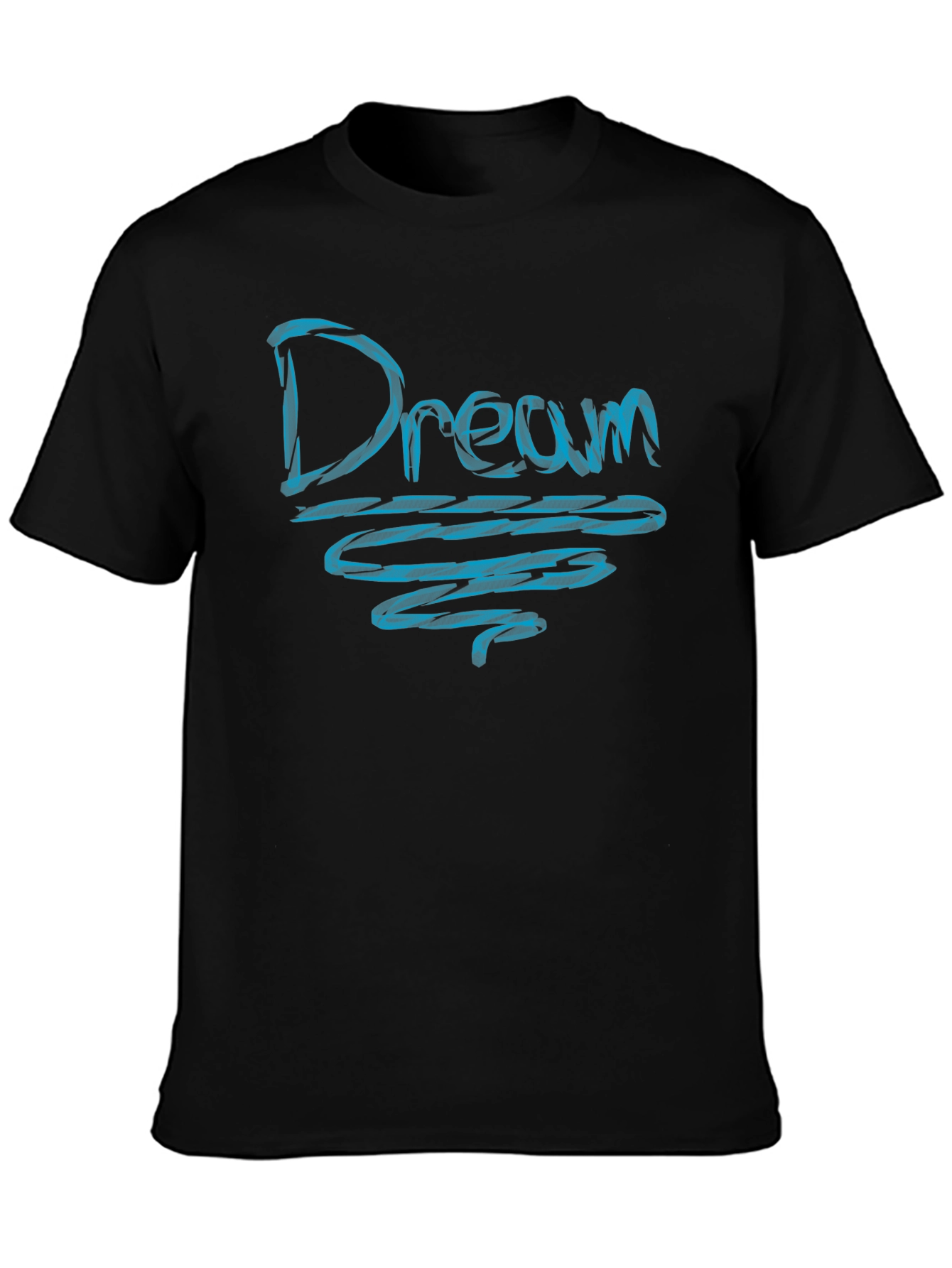 Dream Graphic Tee - Blue Design on Black
