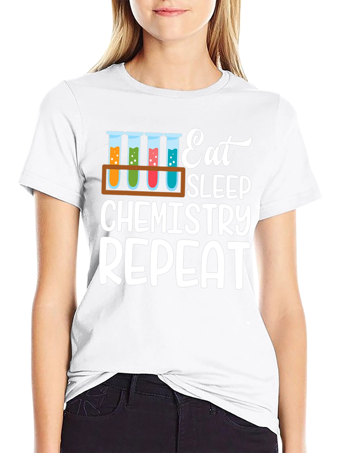 Eat Sleep Chemistry Repeat Graphic T-Shirt