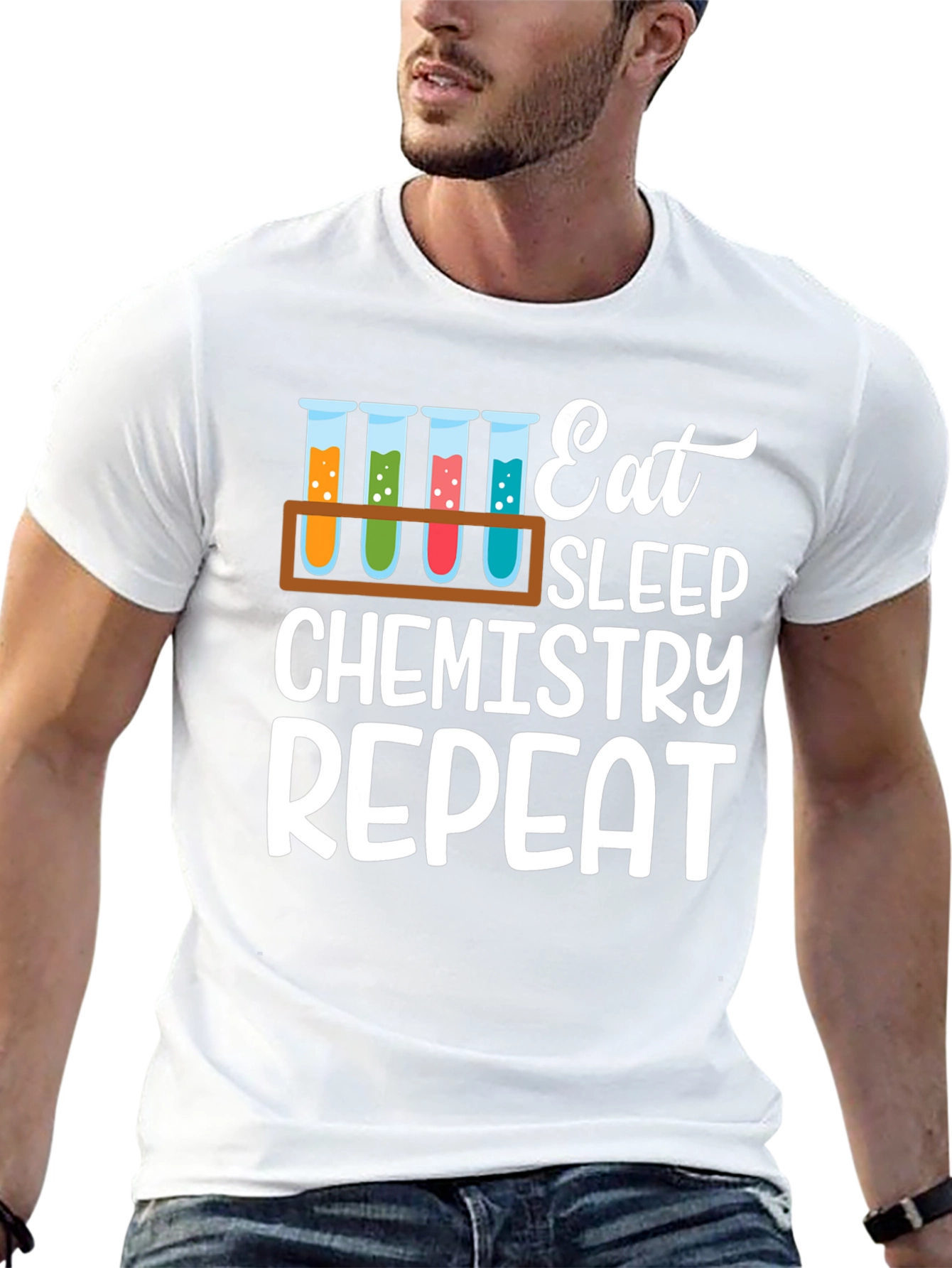 Eat Sleep Chemistry Repeat Graphic T-Shirt