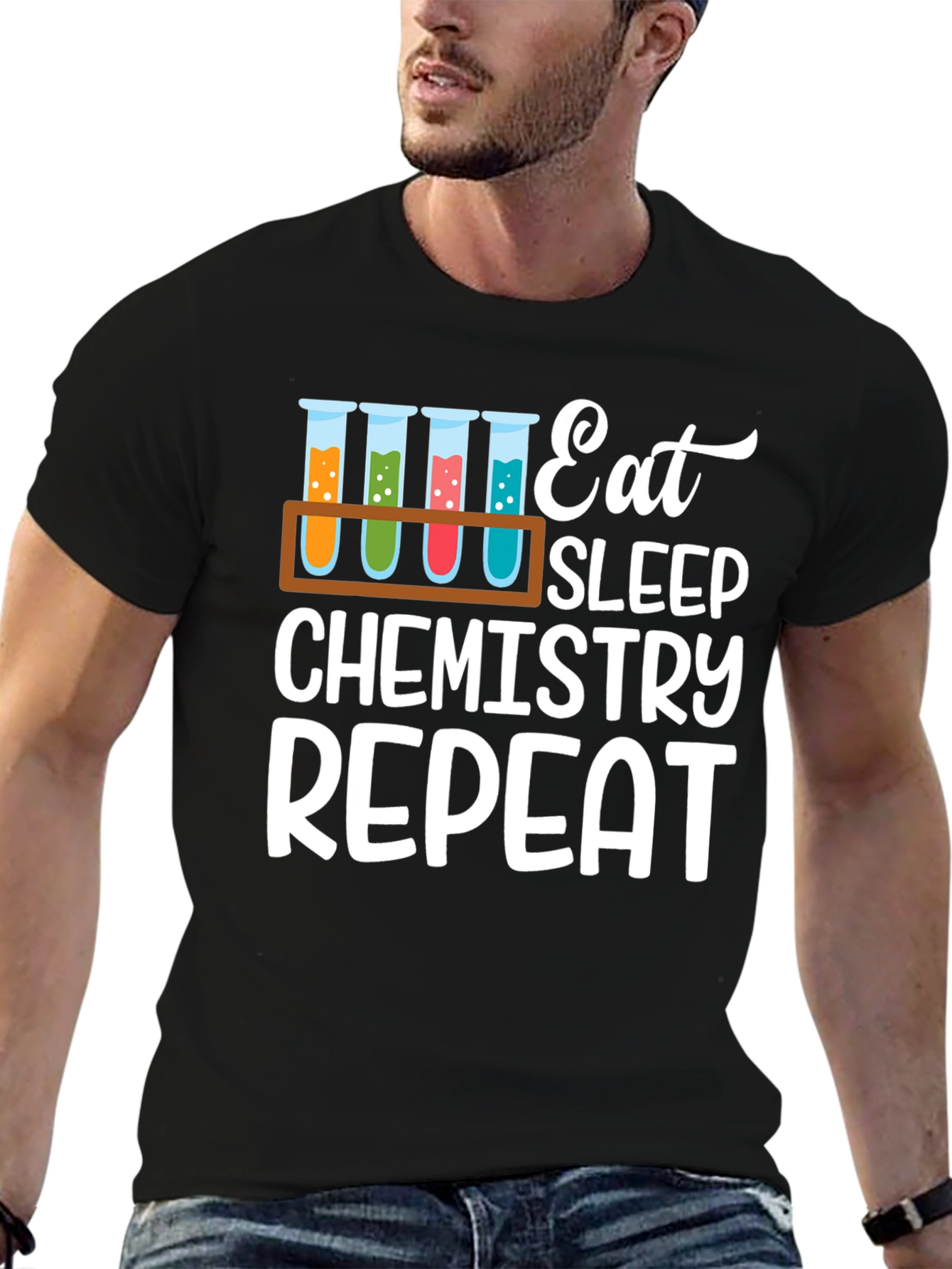 Eat Sleep Chemistry Repeat Graphic T-Shirt