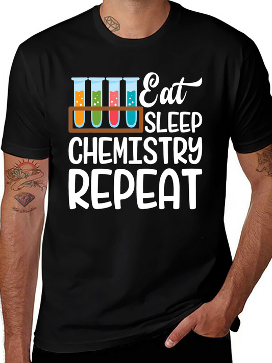 Eat Sleep Chemistry Repeat Graphic T-Shirt