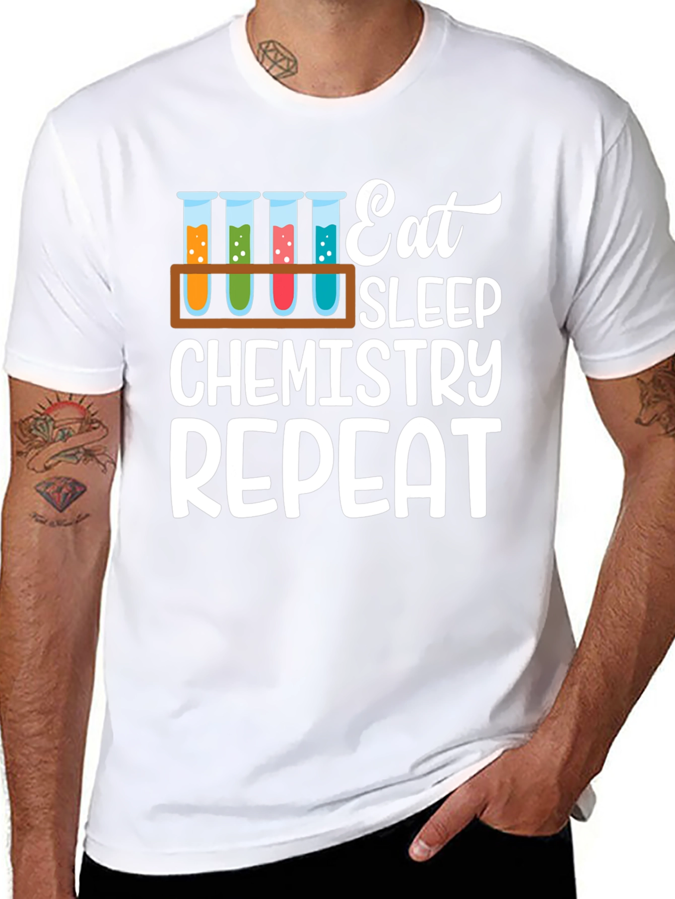 Eat Sleep Chemistry Repeat Graphic T-Shirt