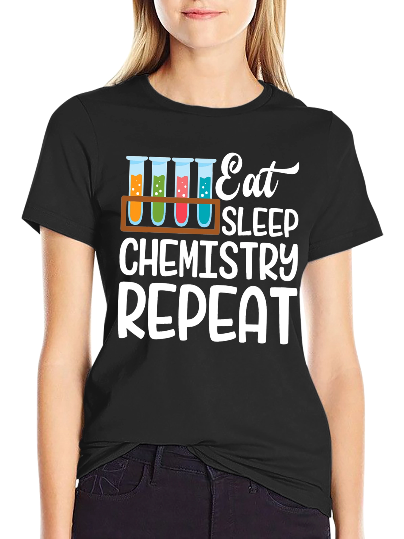 Eat Sleep Chemistry Repeat Graphic T-Shirt