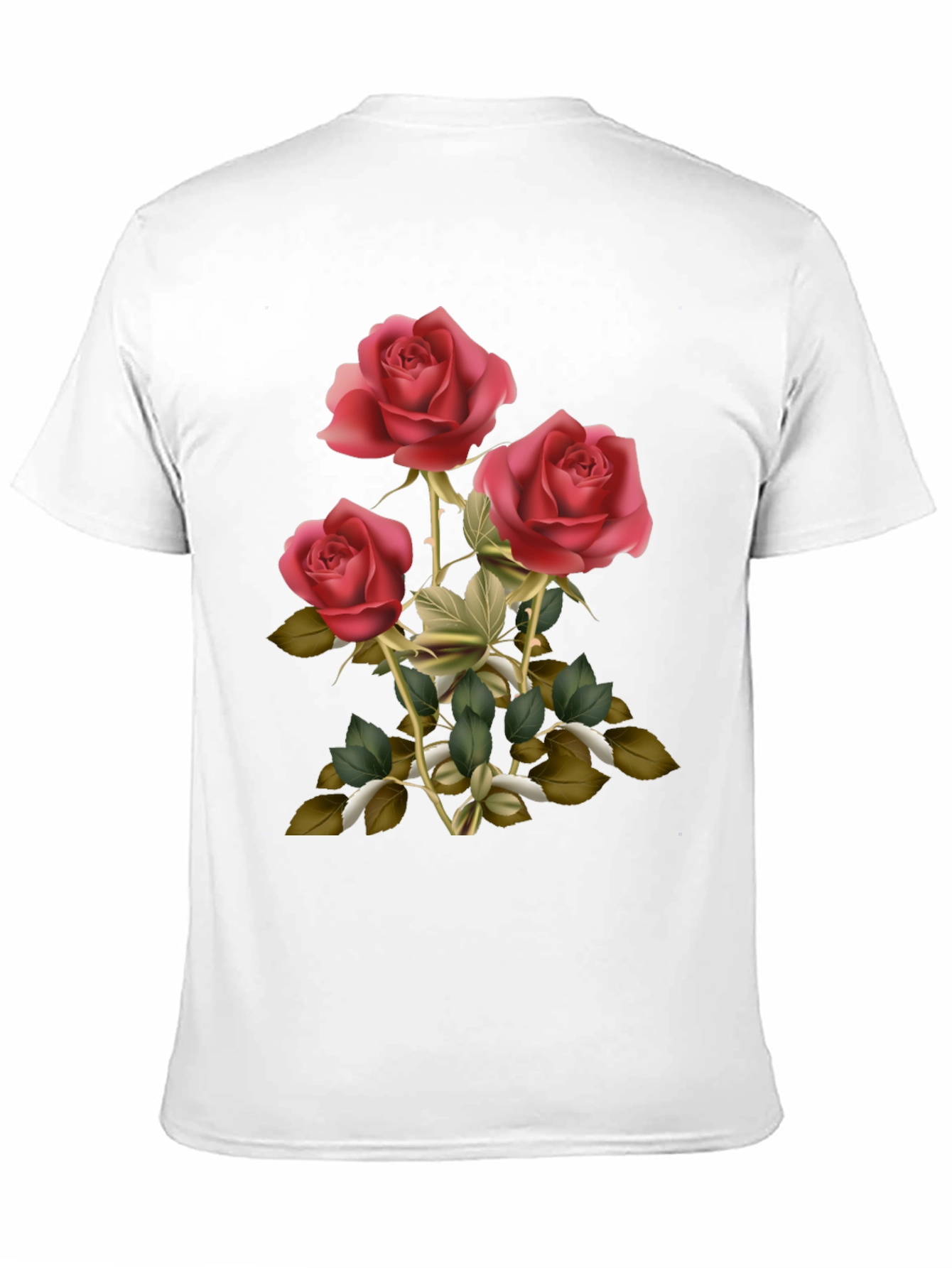 Rose Graphic Mens Tee - Elegant Floral Design