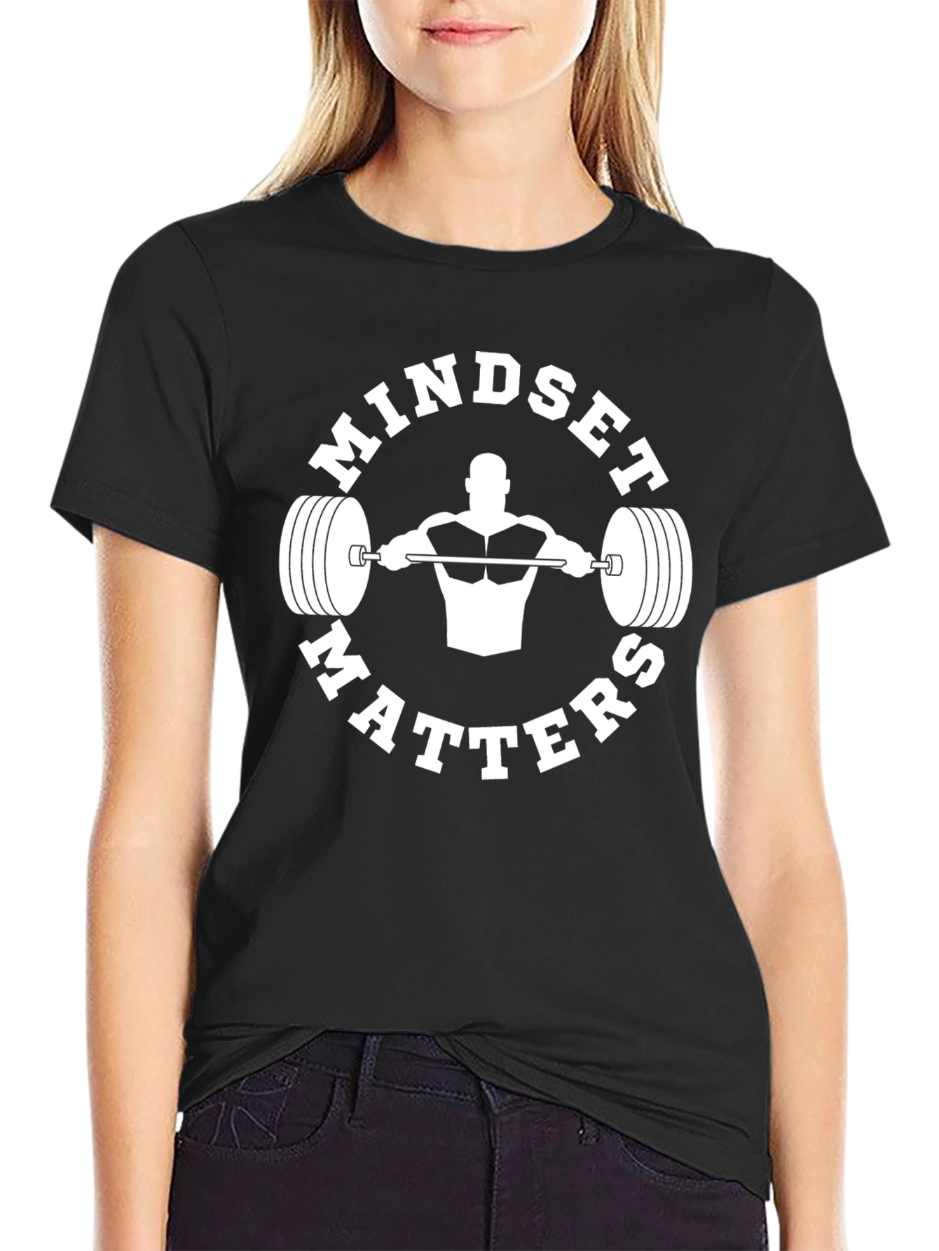 Mindset Matters Graphic Tee - Black Fitness T-Shirt