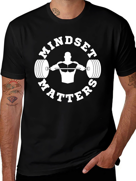 Mindset Matters Graphic Tee - Black Fitness T-Shirt