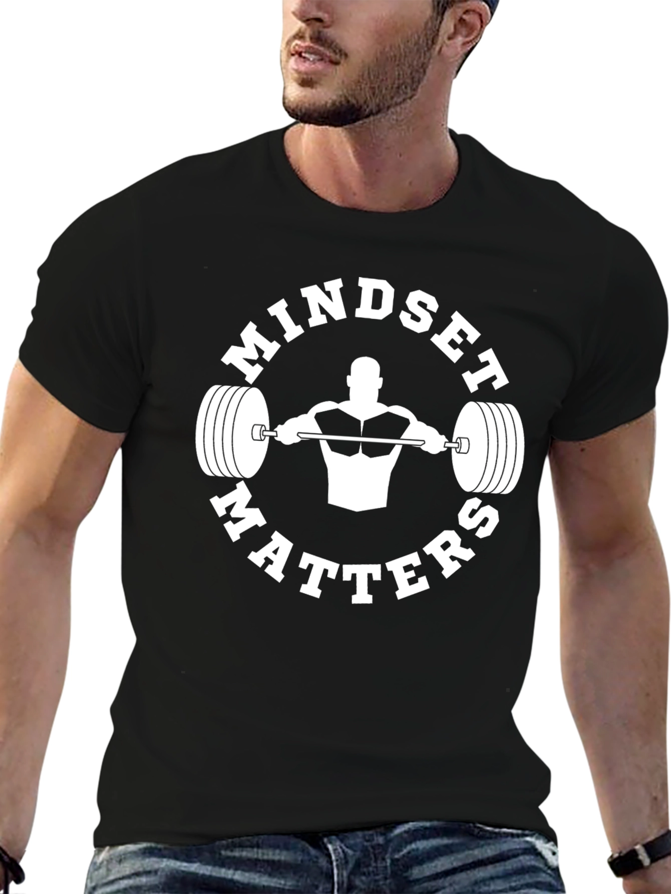 Mindset Matters Graphic Tee - Black Fitness T-Shirt