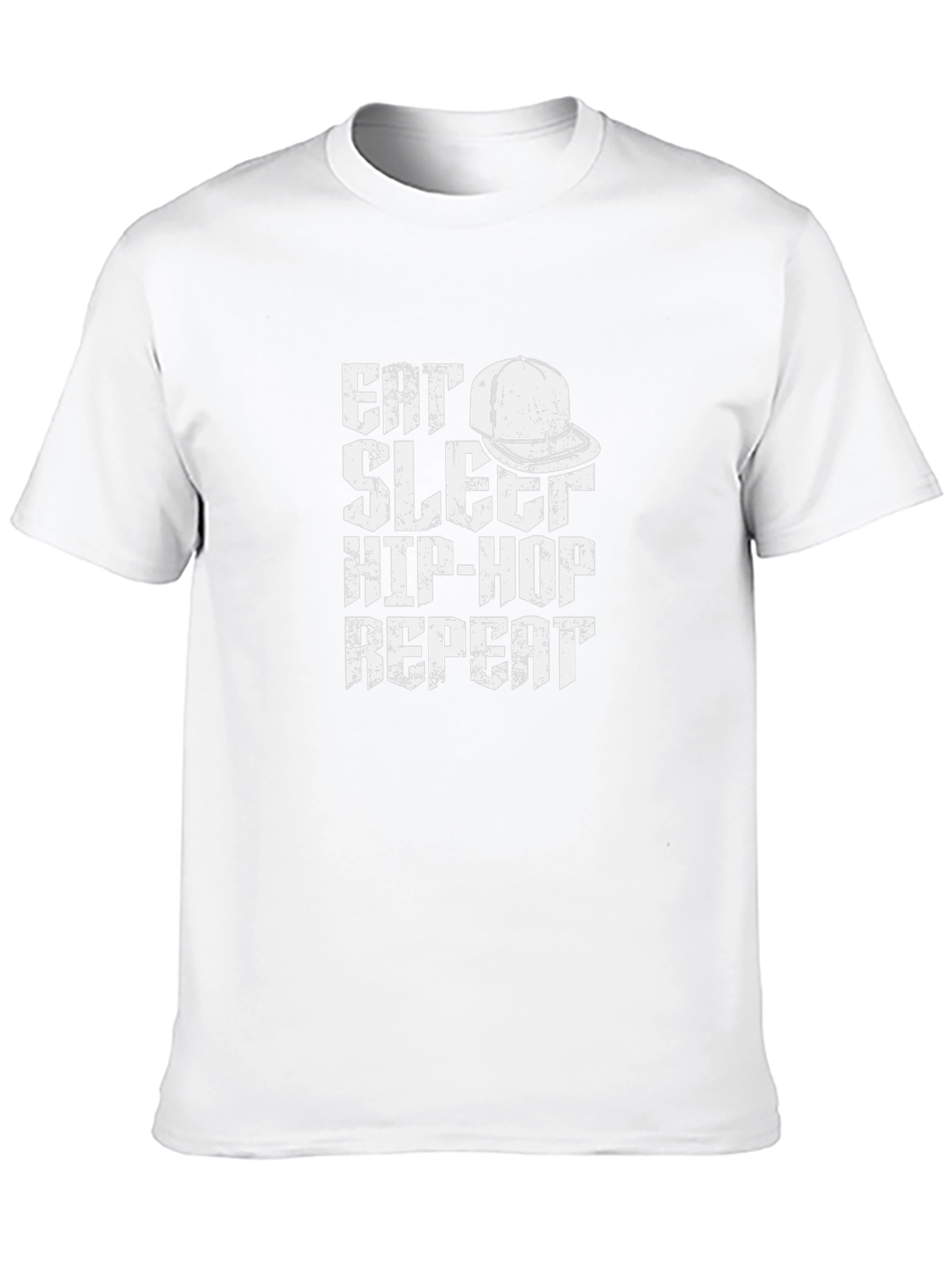 Eat Sleep Hip-Hop Repeat Black Graphic T-Shirt