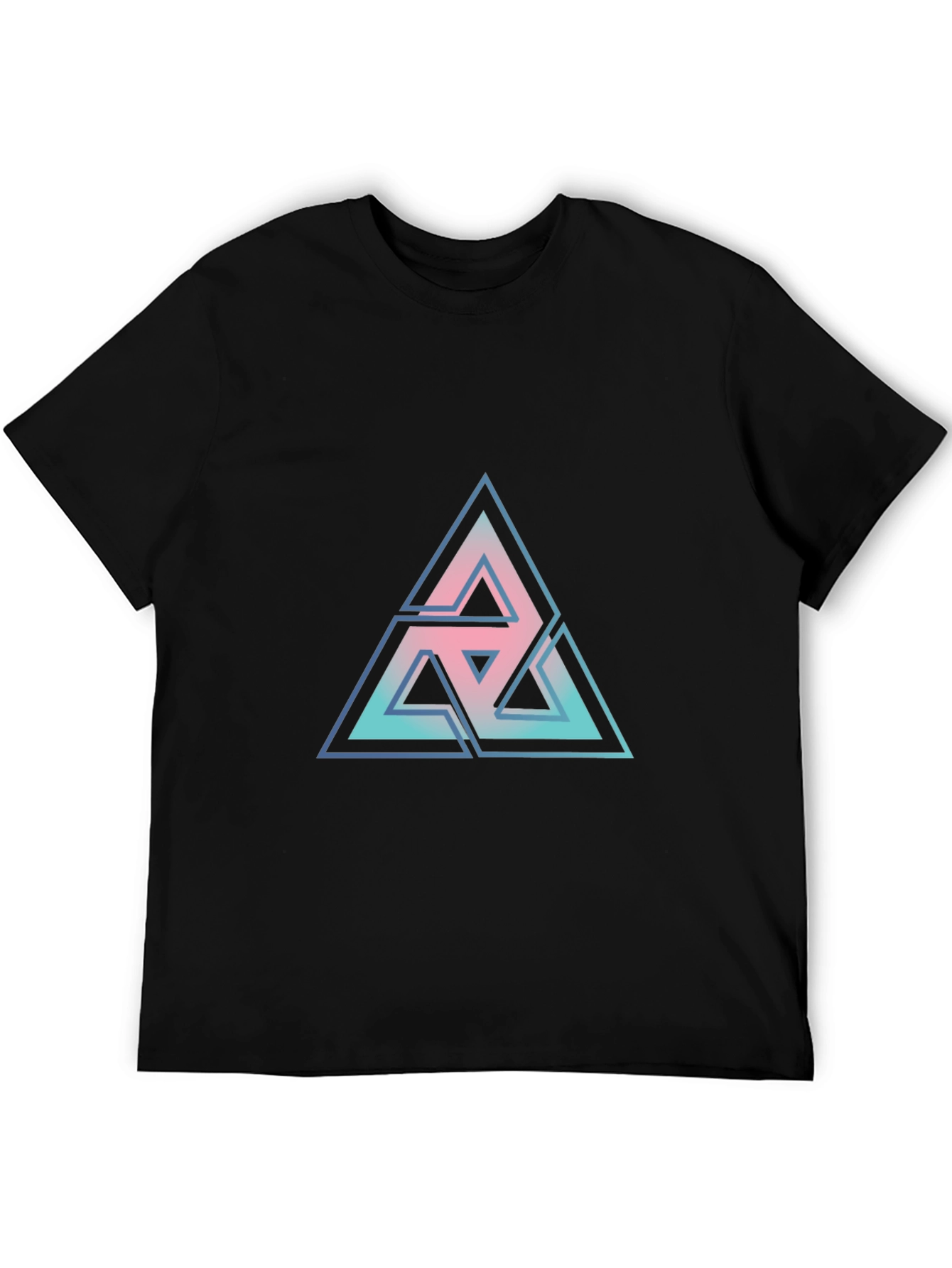 Geometric Triangle Graphic Tee - Modern Casual Style