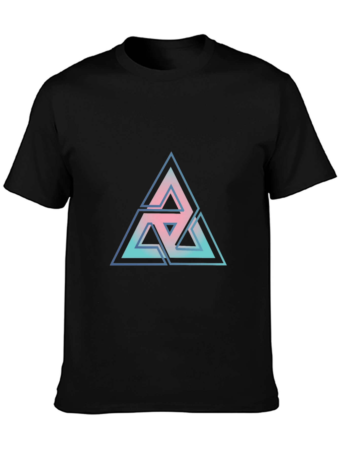 Geometric Triangle Graphic Tee - Modern Casual Style