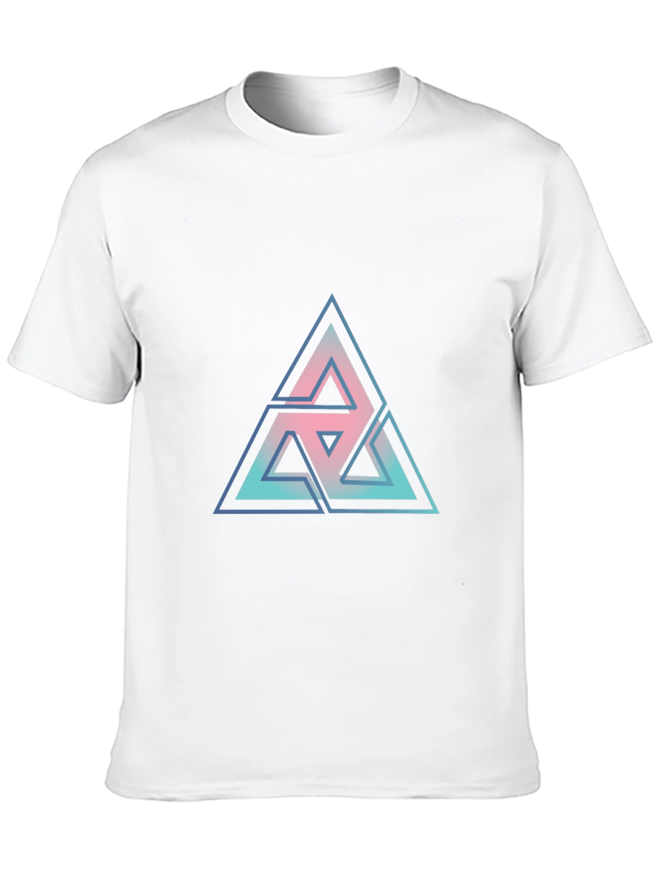 Geometric Triangle Graphic Tee - Modern Casual Style