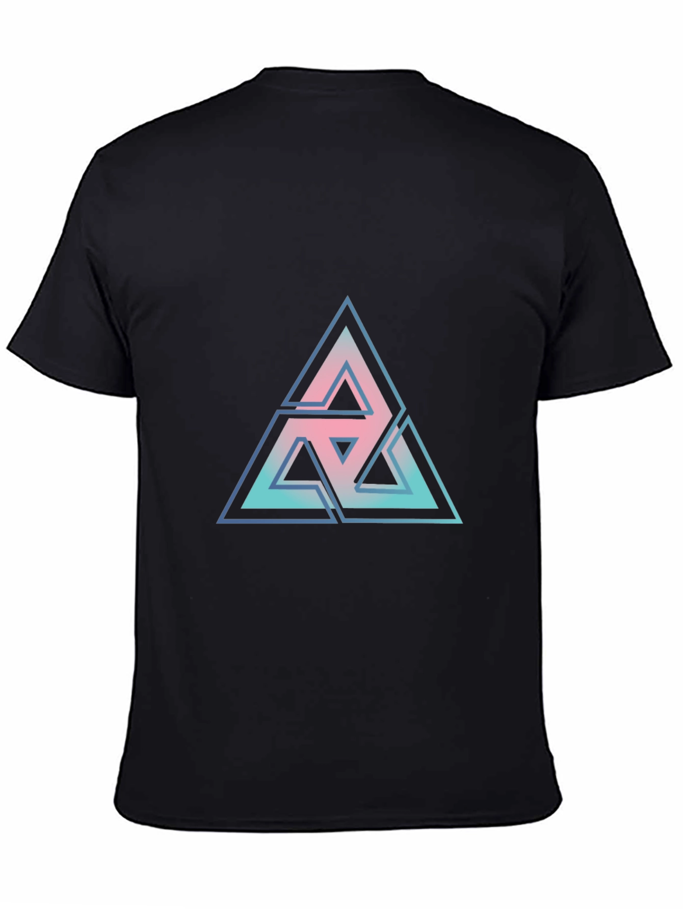 Geometric Triangle Graphic Tee - Modern Casual Style
