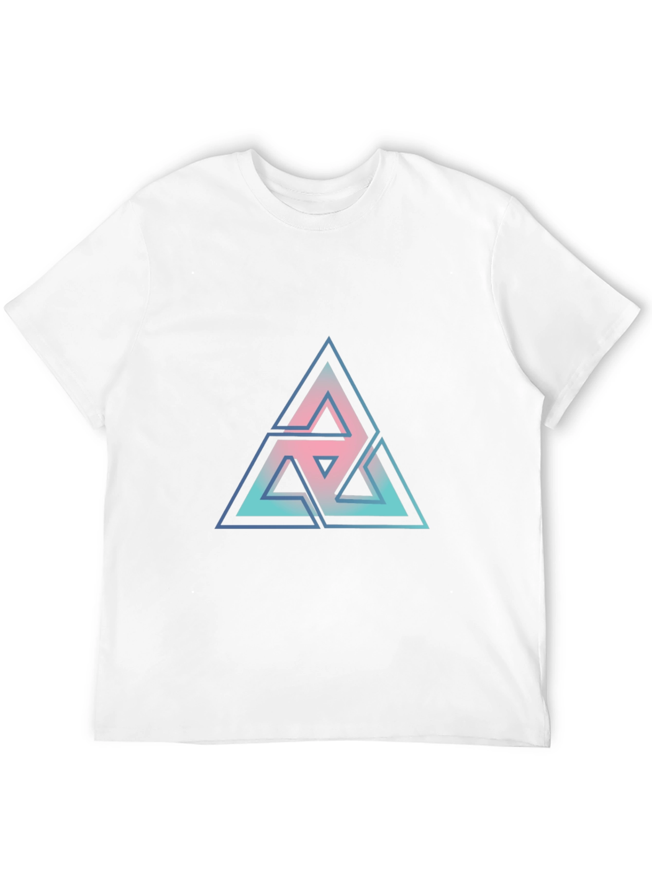 Geometric Triangle Graphic Tee - Modern Casual Style