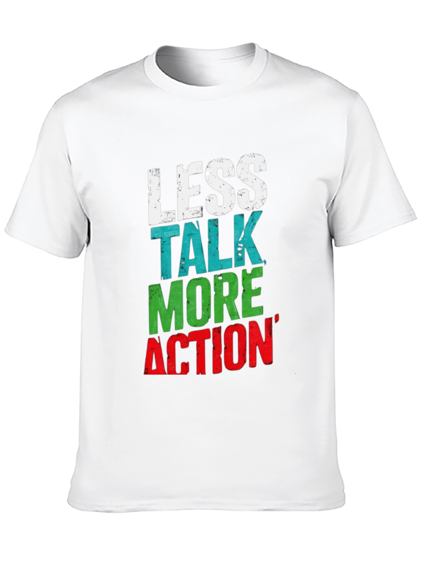 Less Talk More Action Graphic Tee - Black