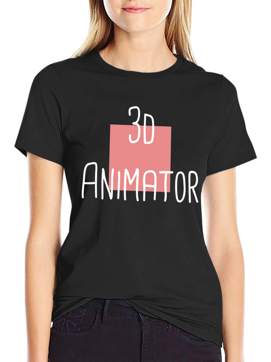 3D Animator Black T-Shirt