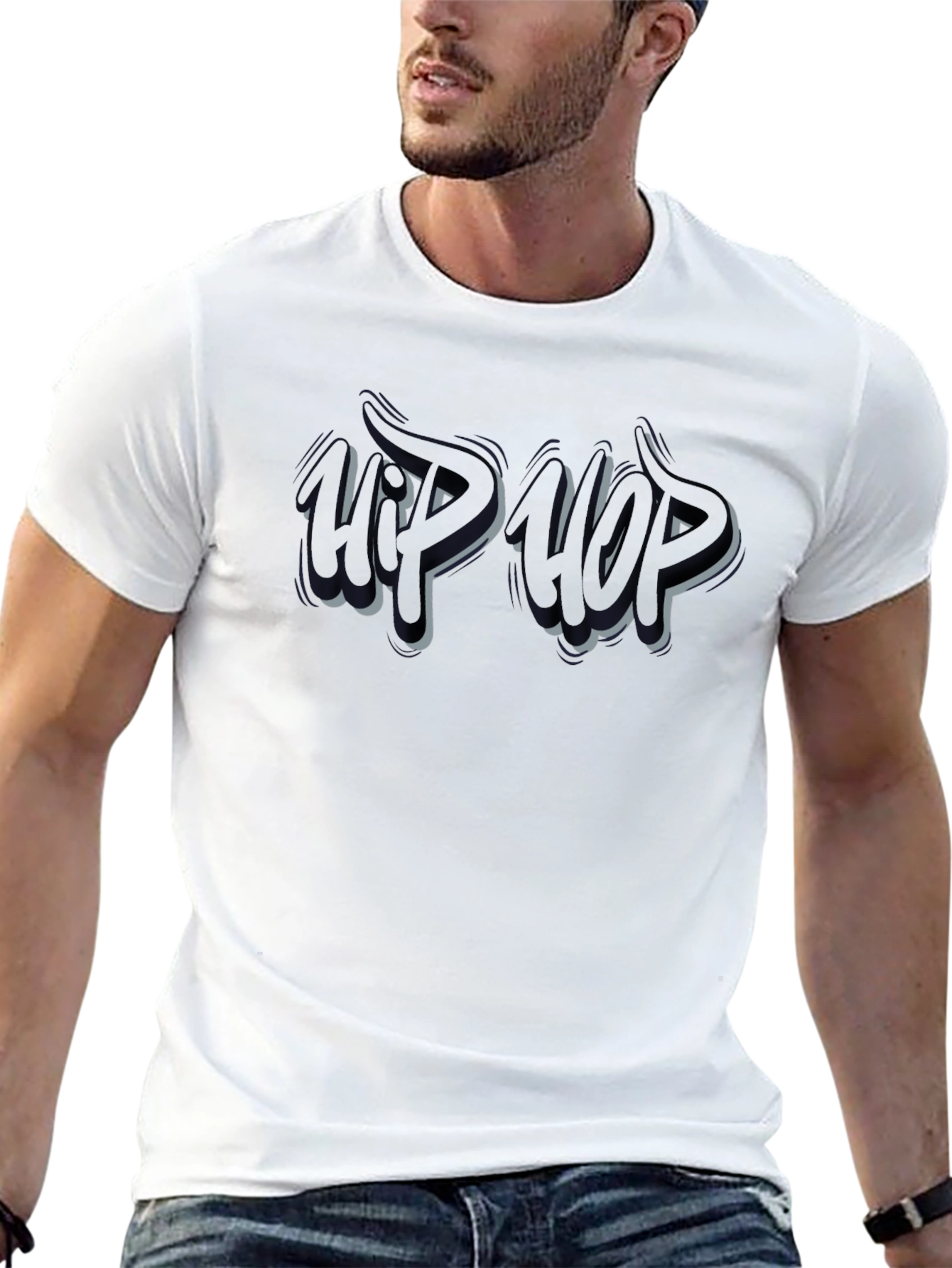 P.W.P. Black Graphic T-Shirt