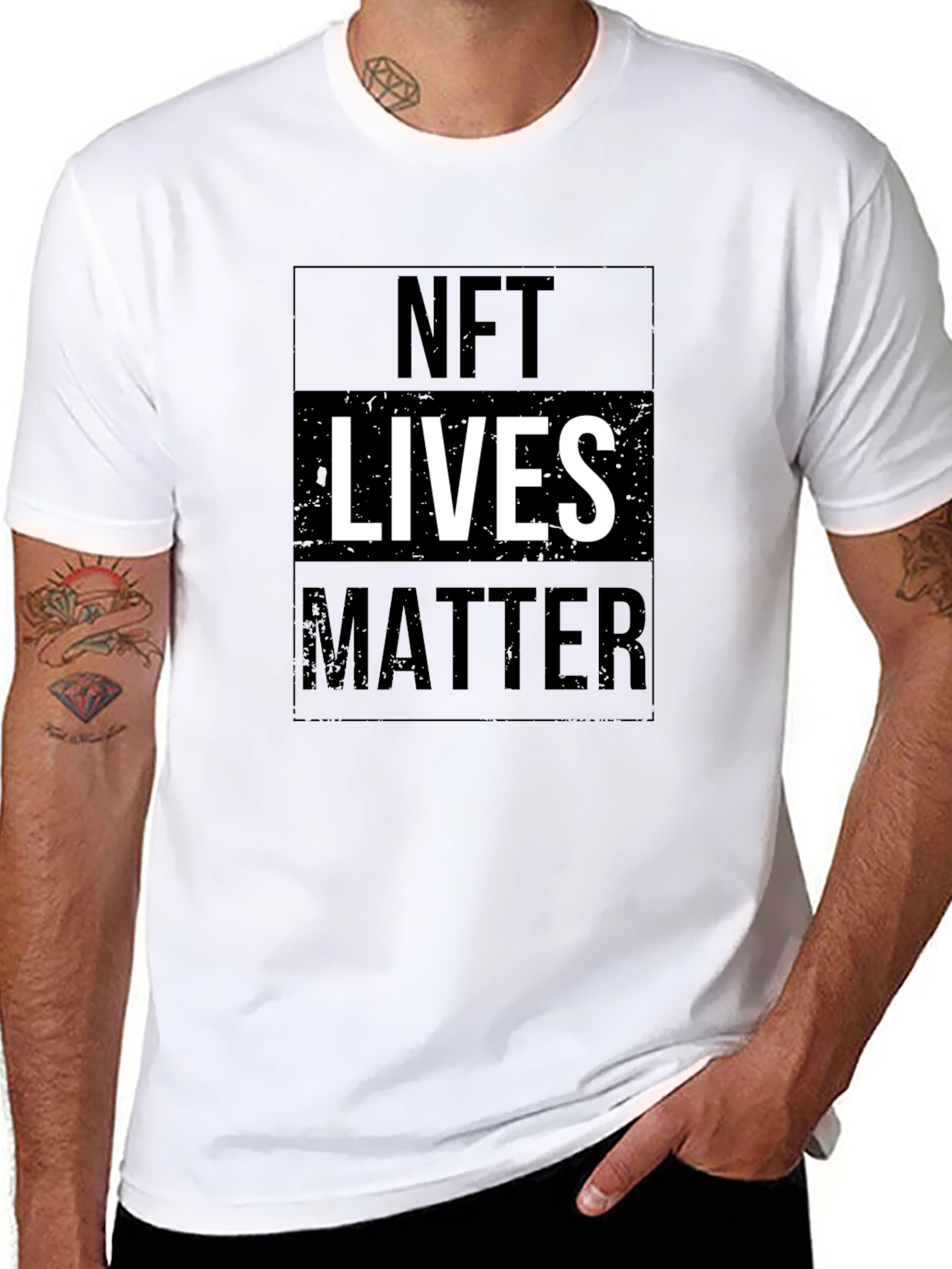 NFT Lives Matter Graphic Tee - Black Cotton T-Shirt