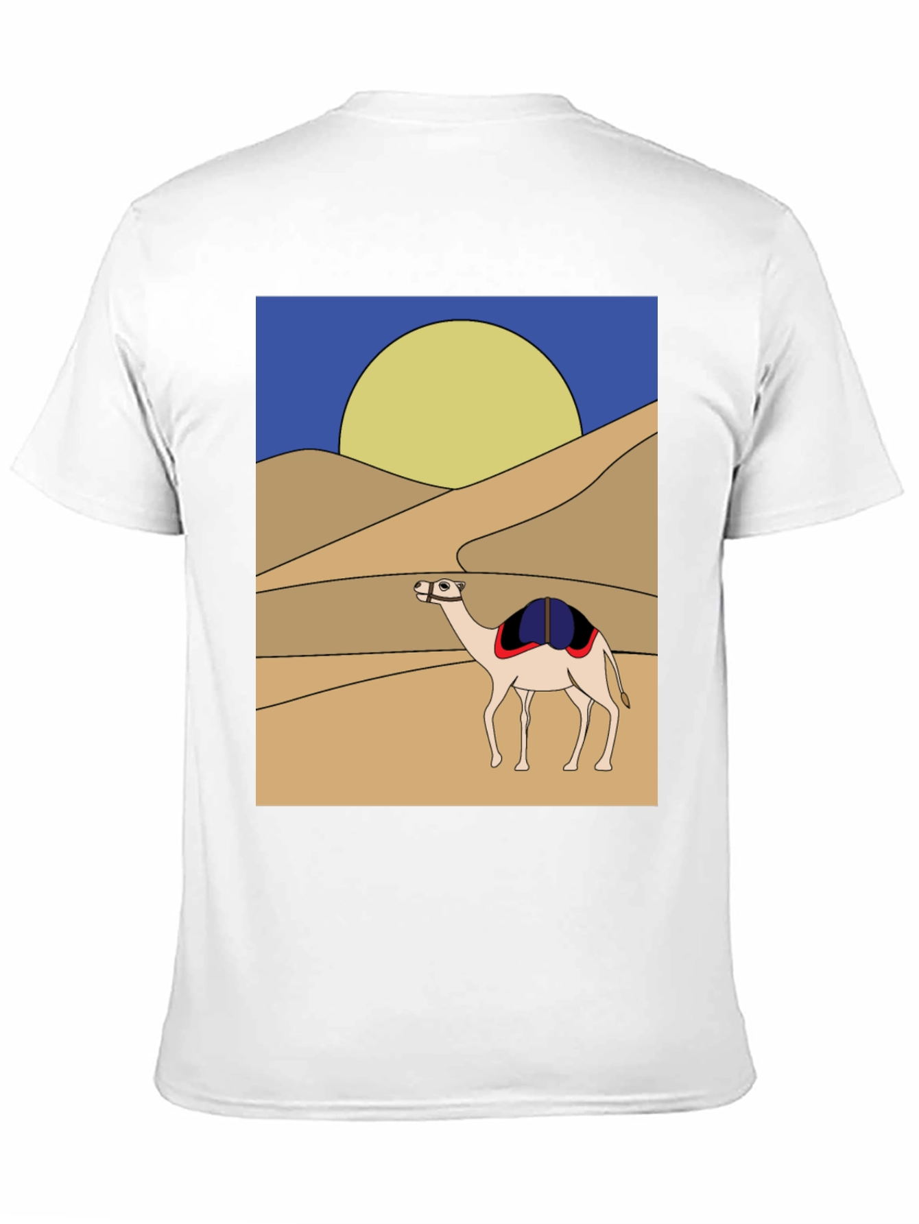 Camel Desert Scene Graphic T-Shirt