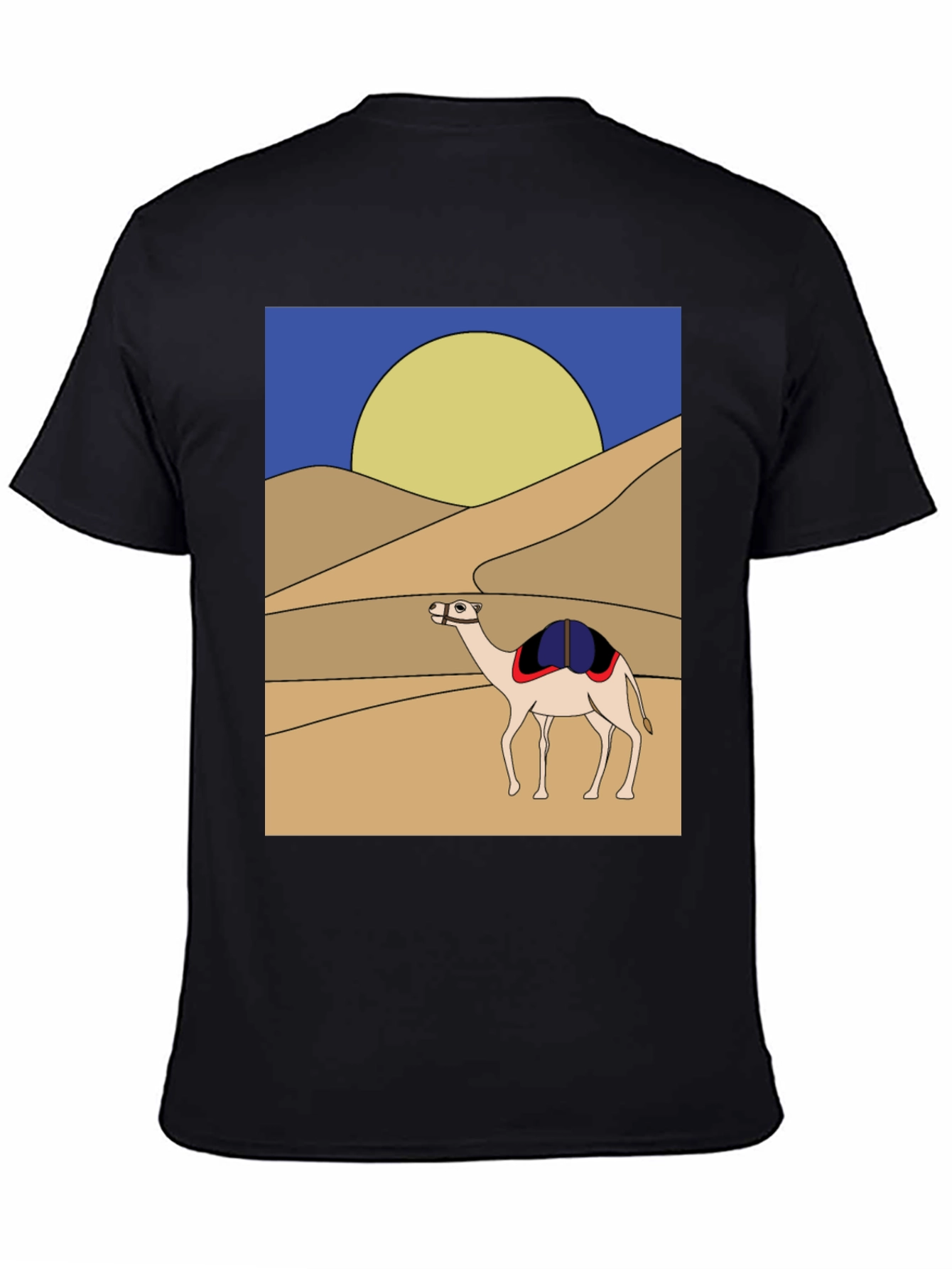 Camel Desert Scene Graphic T-Shirt