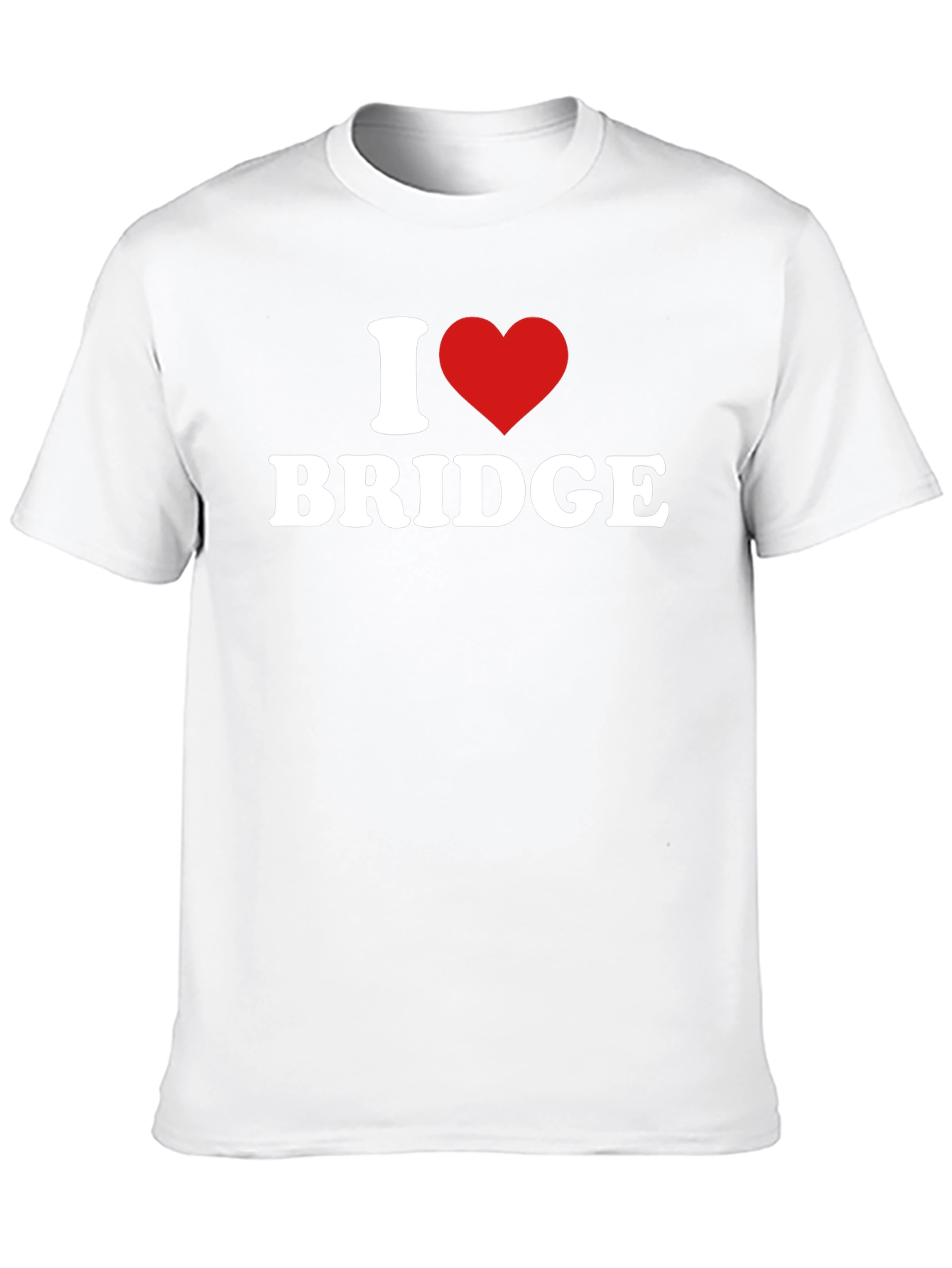 I Love Bridge T-Shirt - Black Tee Shirt