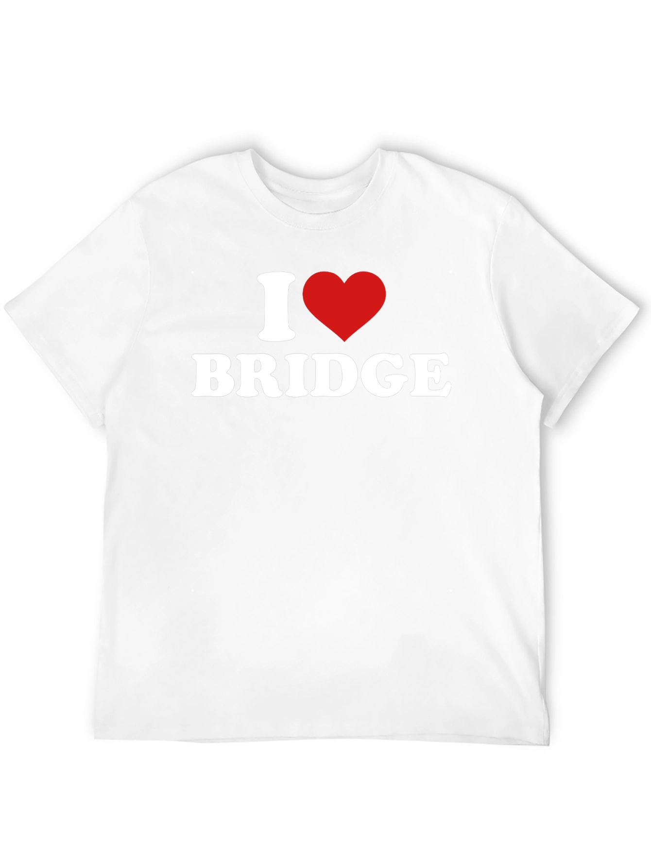 I Love Bridge T-Shirt - Black Tee Shirt