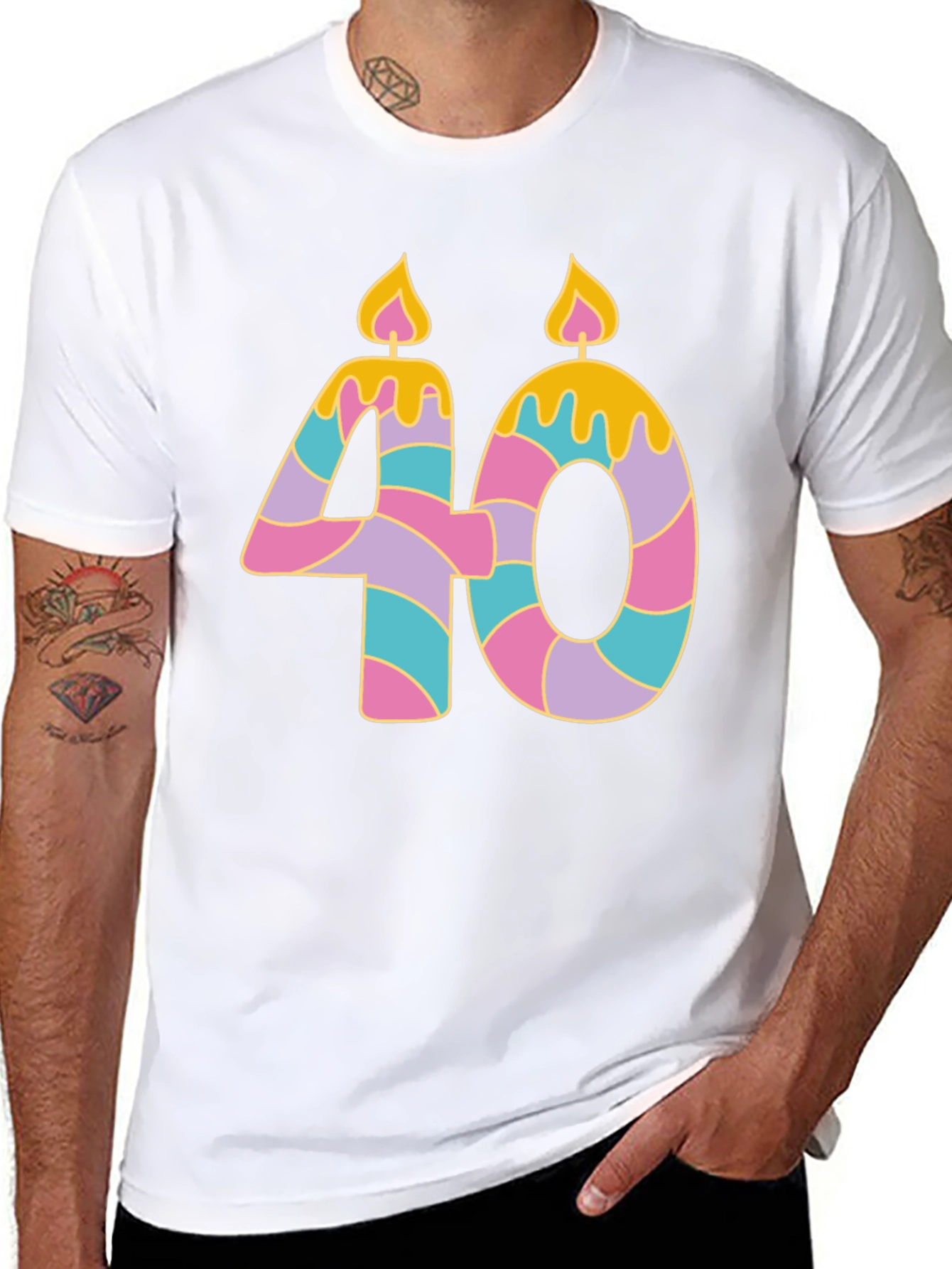 Novelty 40th Birthday Candle T-Shirt