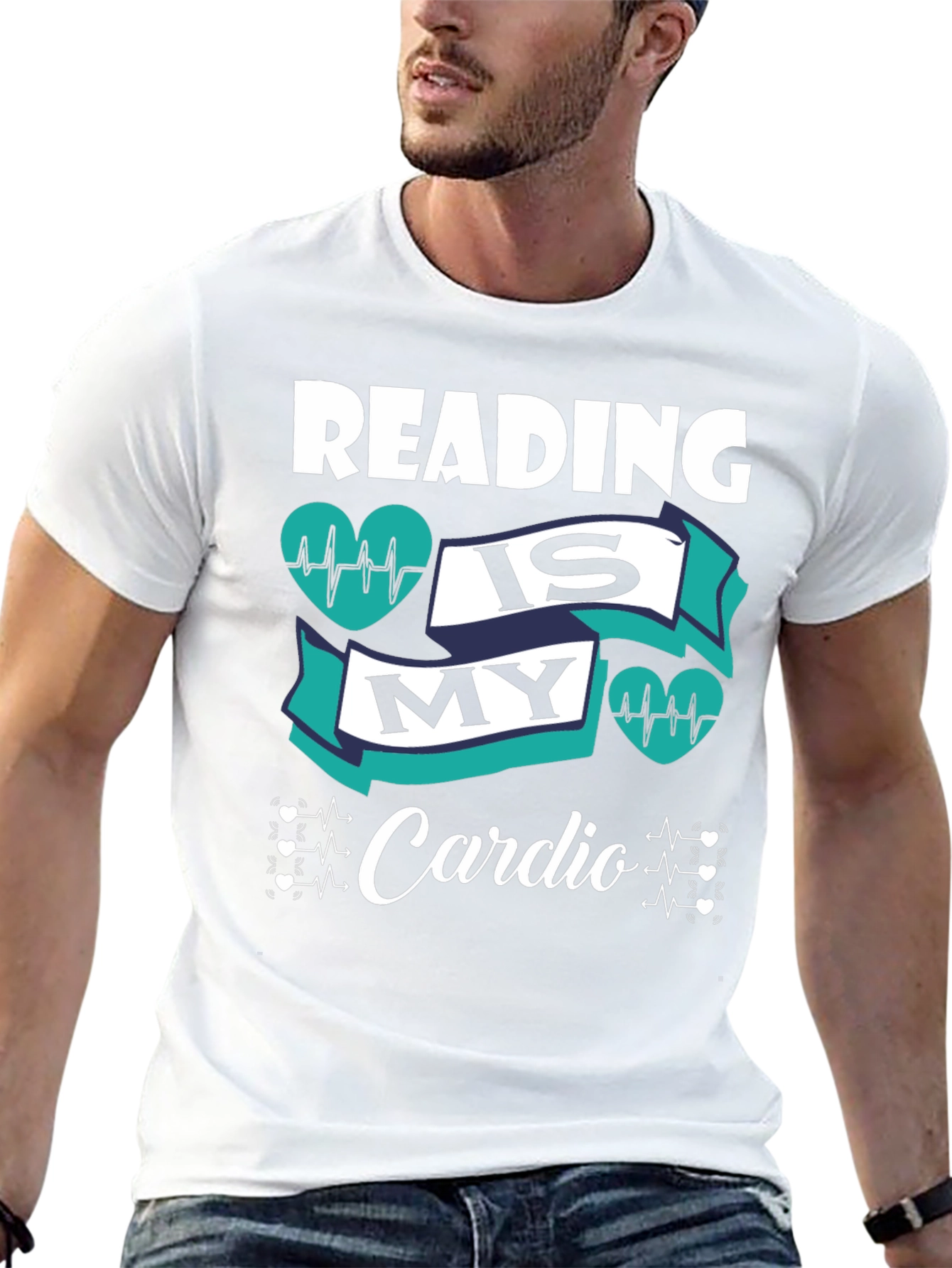 Reading is My Cardio Black Graphic Tee