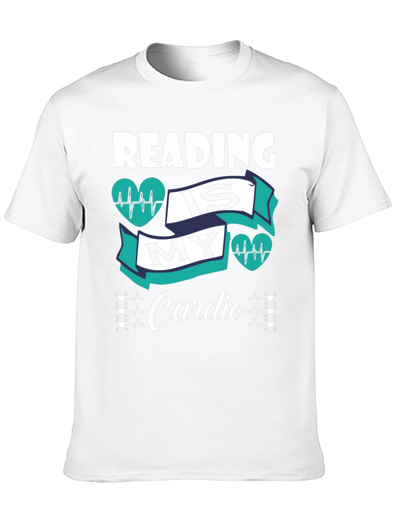 Reading is My Cardio Black Graphic Tee