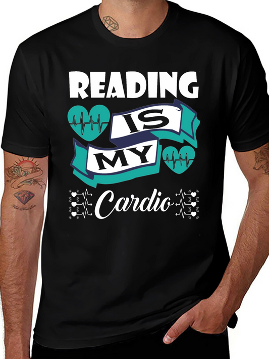 Reading is My Cardio Black Graphic Tee