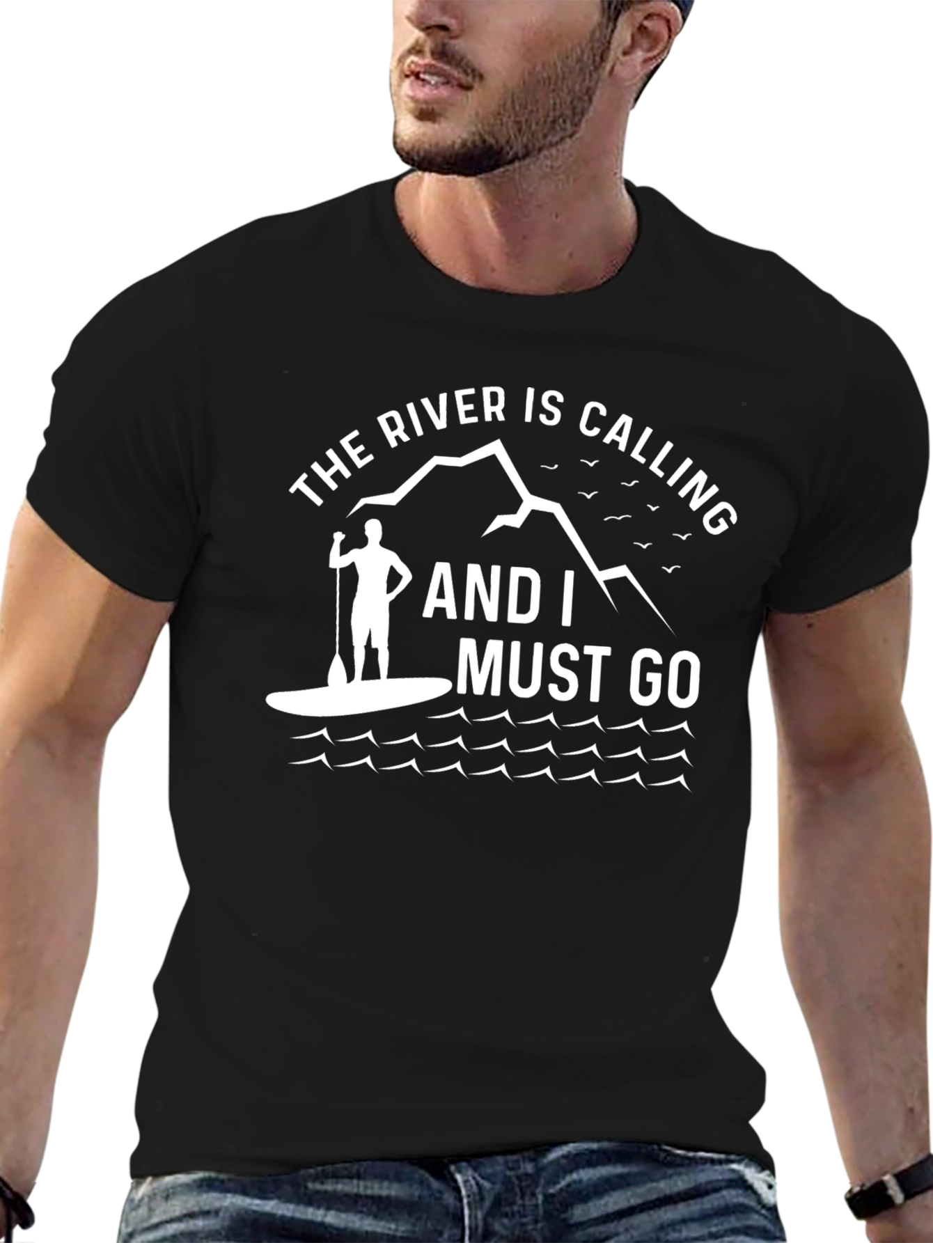 River Calling T-Shirt: Paddle Boarder Tee