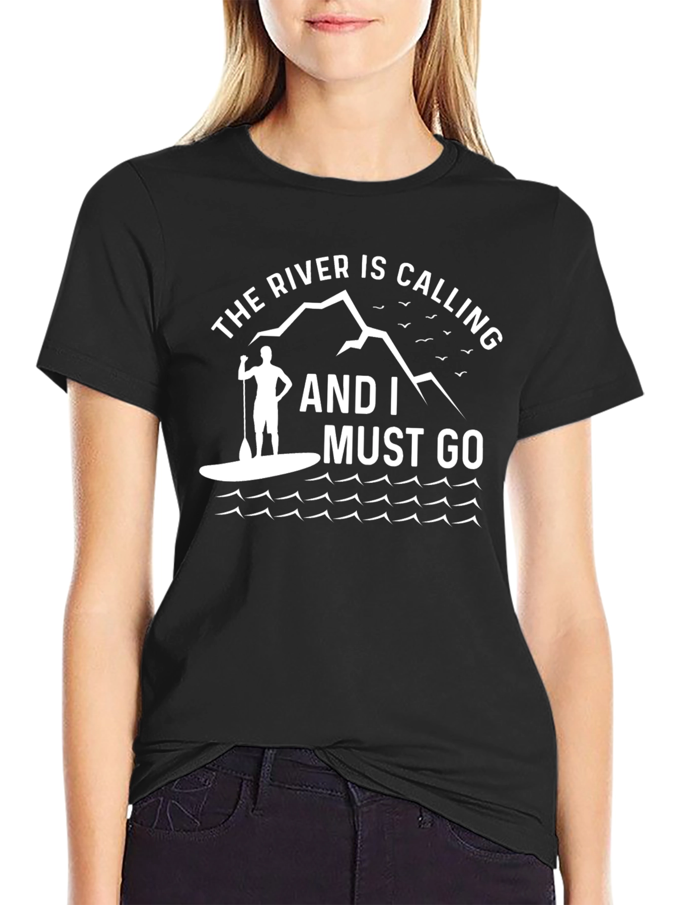 River Calling T-Shirt: Paddle Boarder Tee