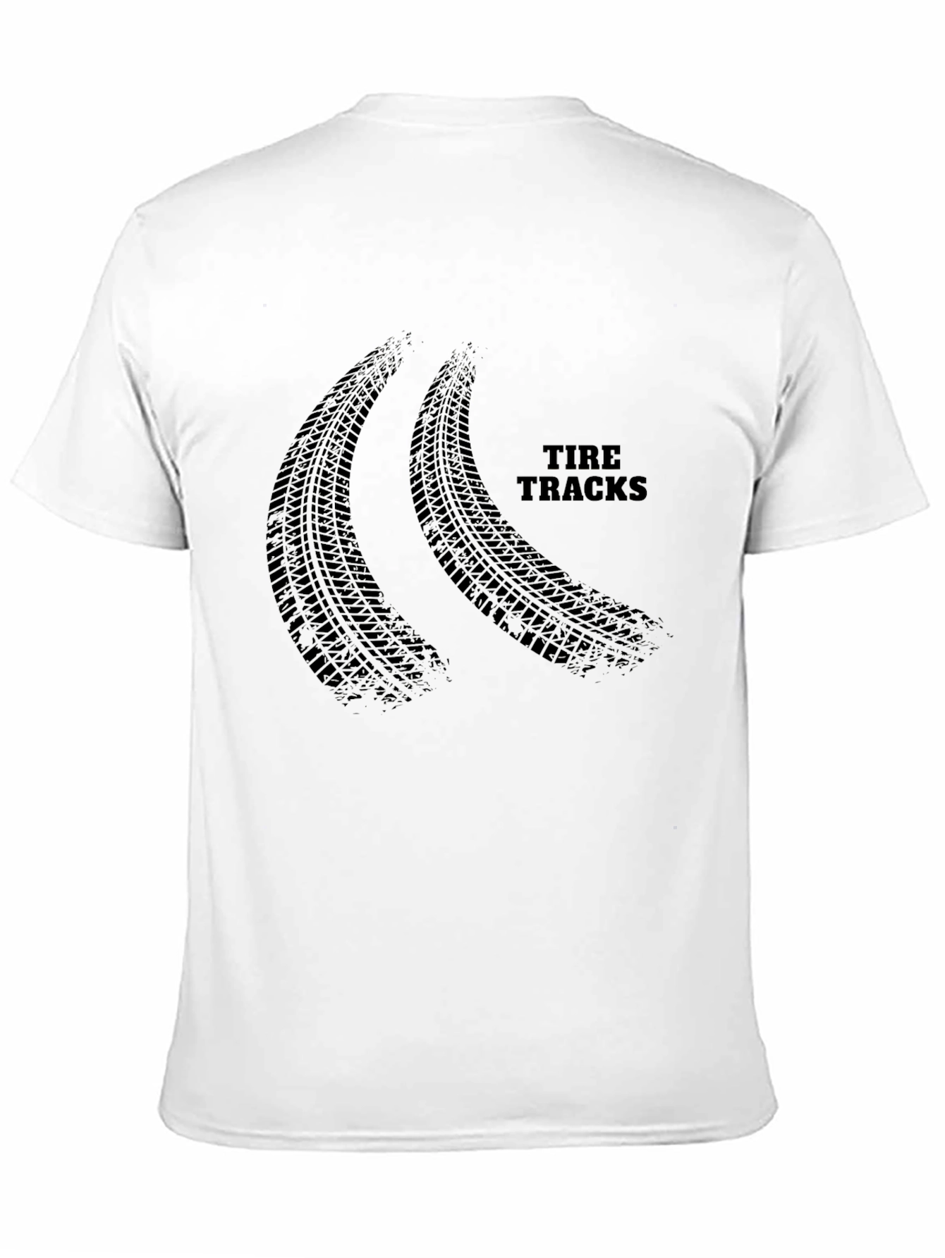 Tire Tracks Graphic Black T-Shirt