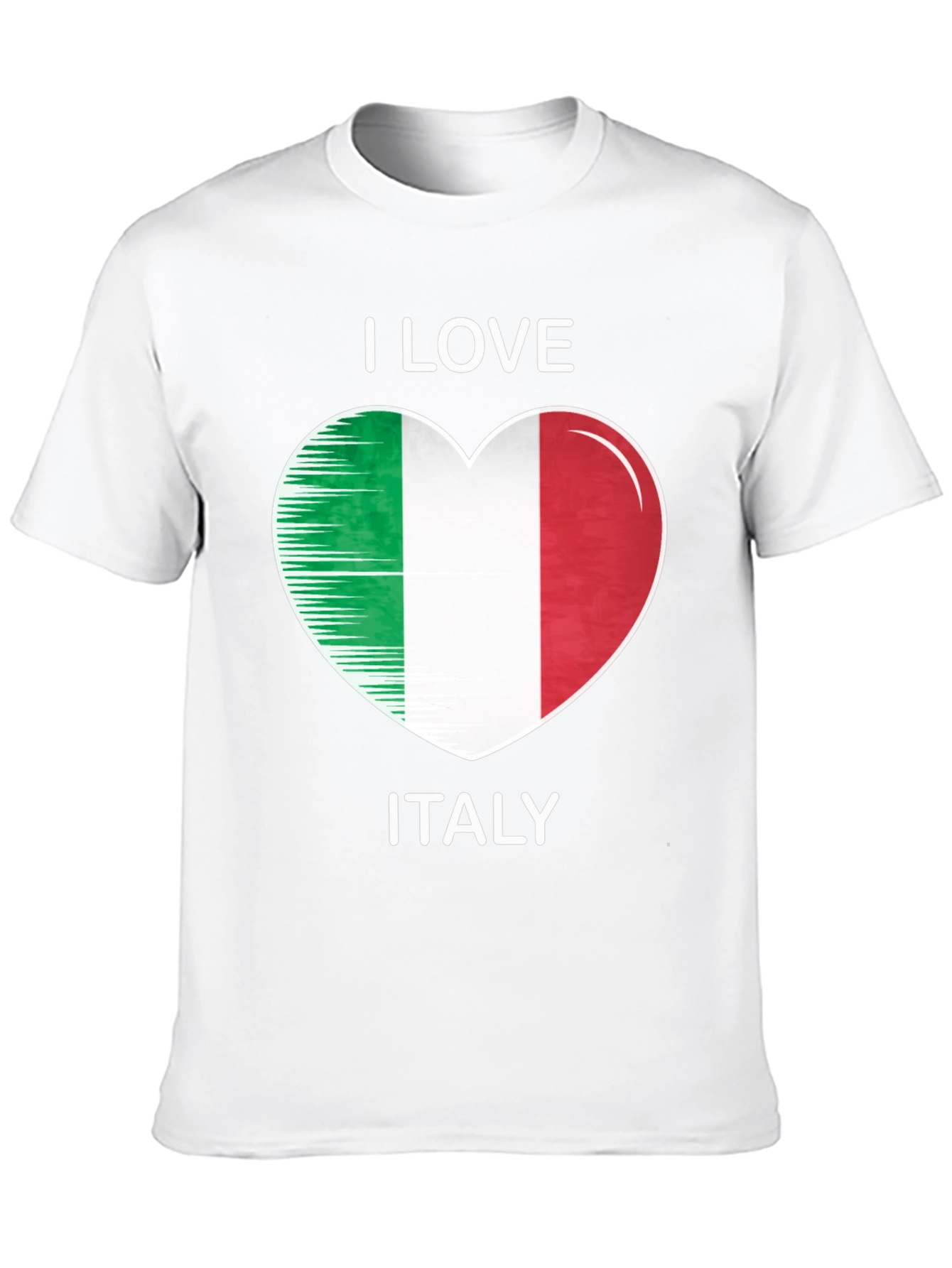 I Love Italy Heart Flag T-Shirt