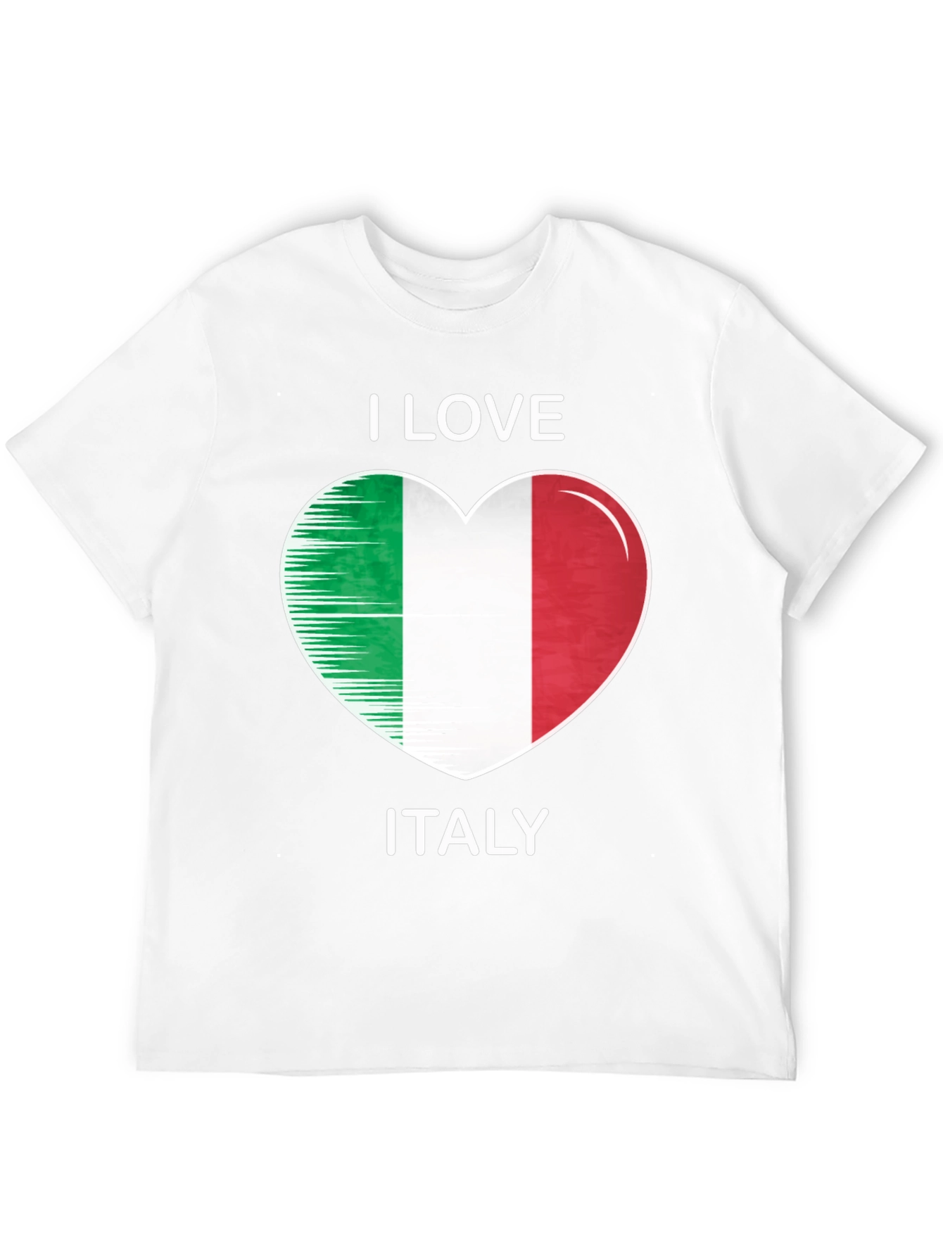 I Love Italy Heart Flag T-Shirt