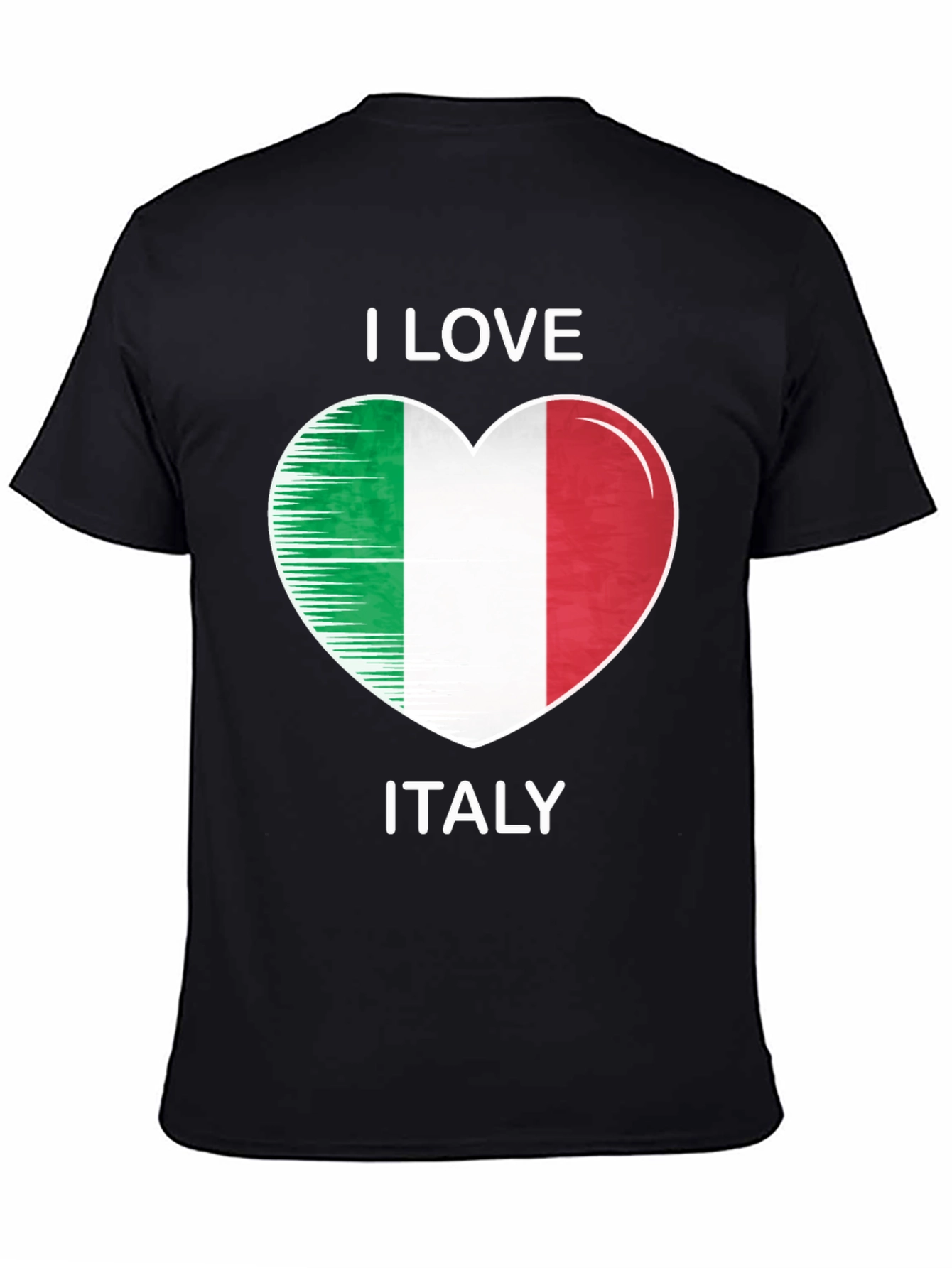 I Love Italy Heart Flag T-Shirt