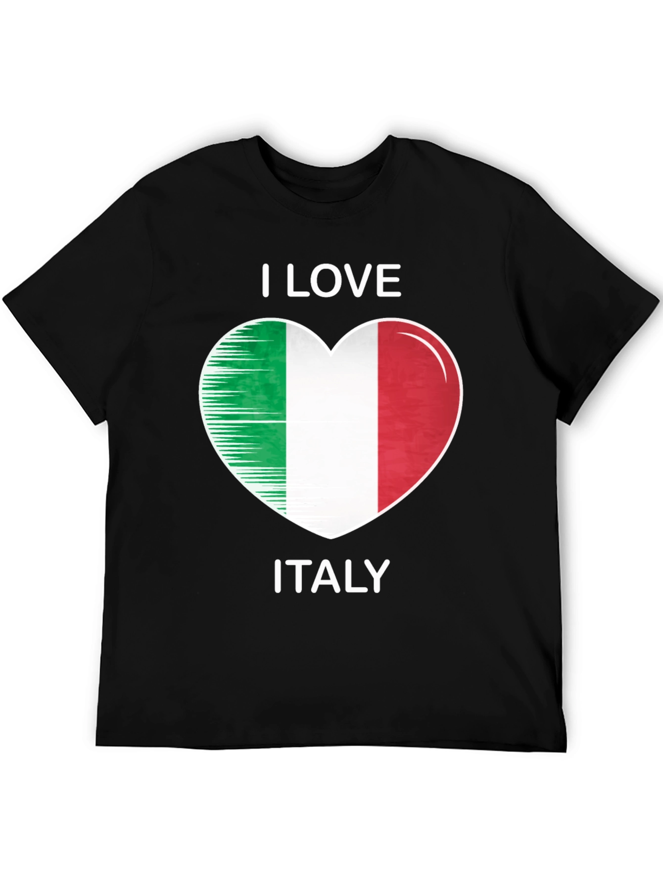 I Love Italy Heart Flag T-Shirt