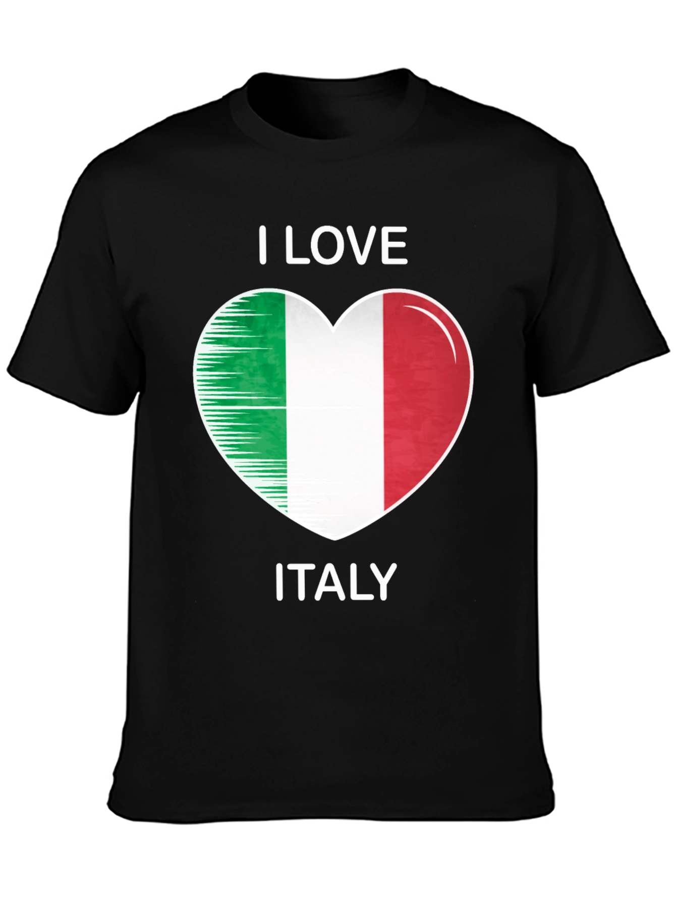 I Love Italy Heart Flag T-Shirt