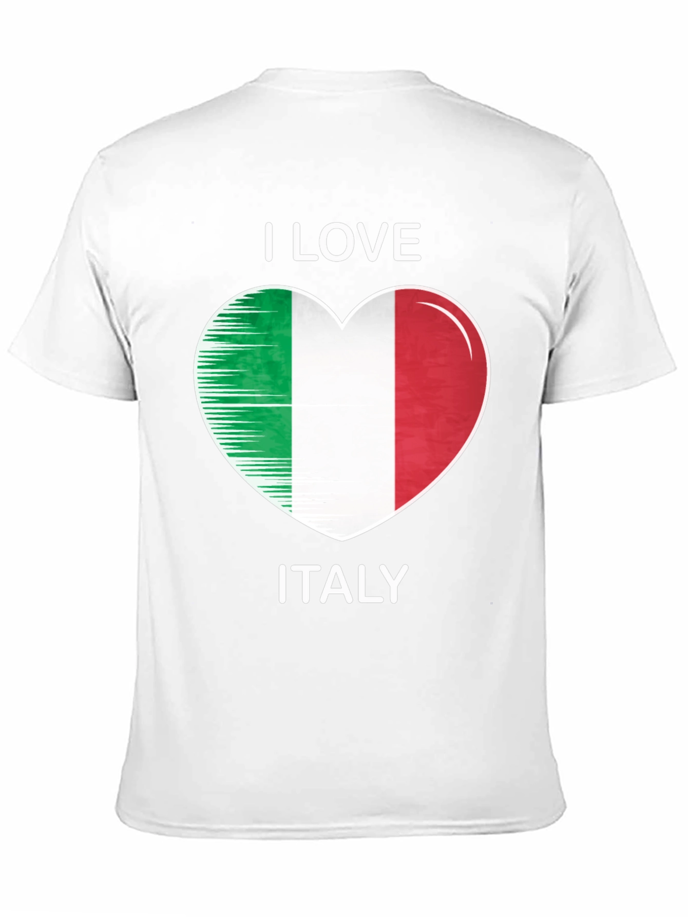 I Love Italy Heart Flag T-Shirt