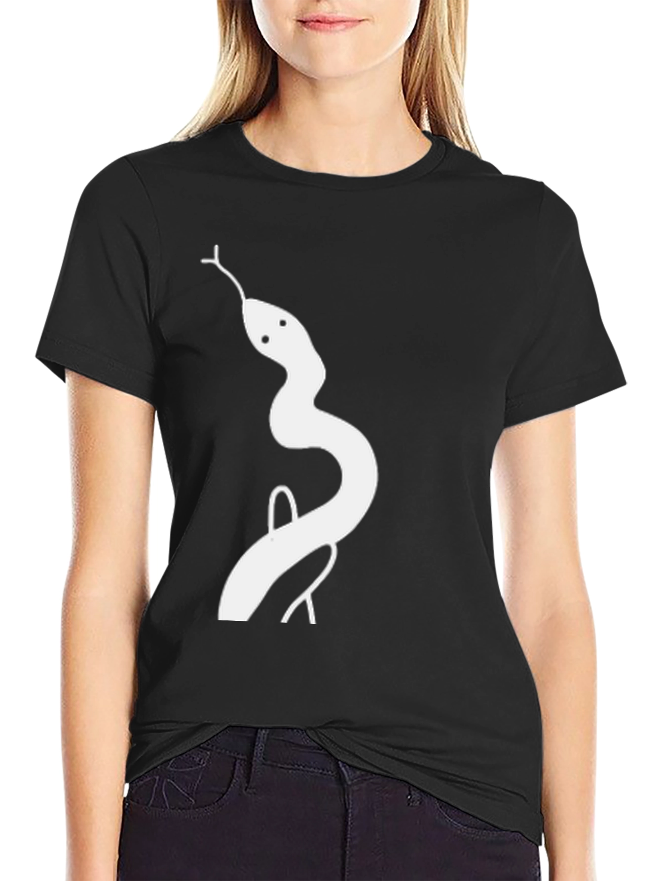 Snake Graphic Tee - Cool Black T-Shirt