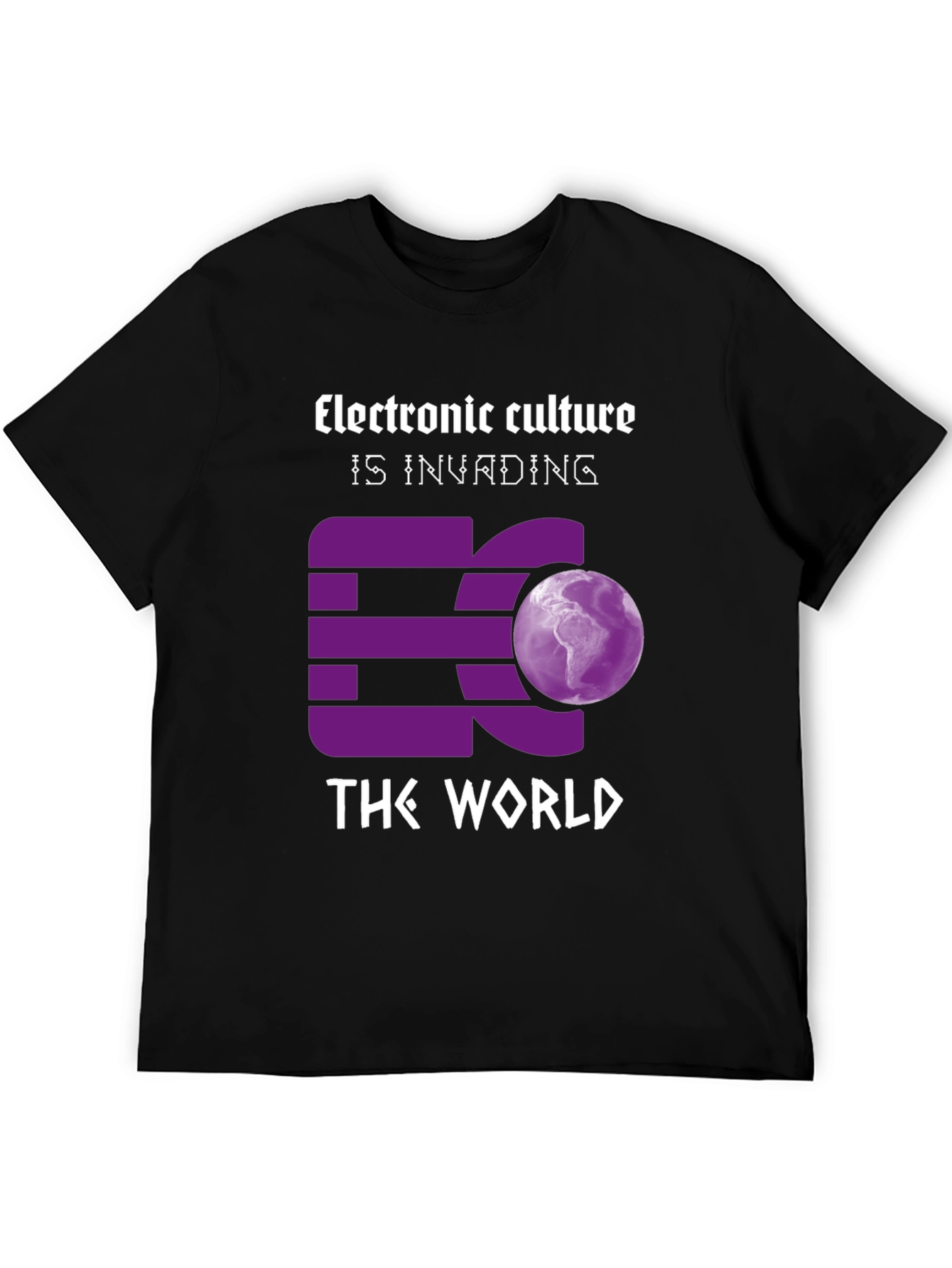 Electronic Culture Invading the World Graphic T-Shirt