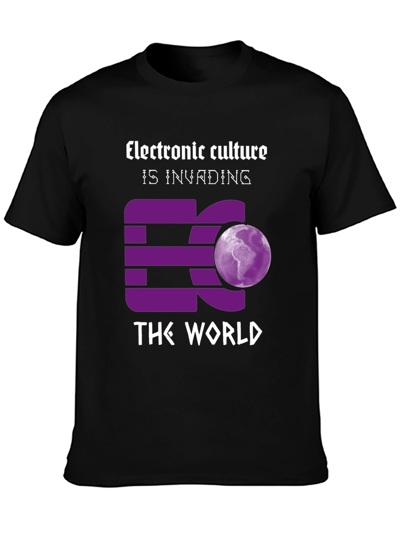 Electronic Culture Invading the World Graphic T-Shirt