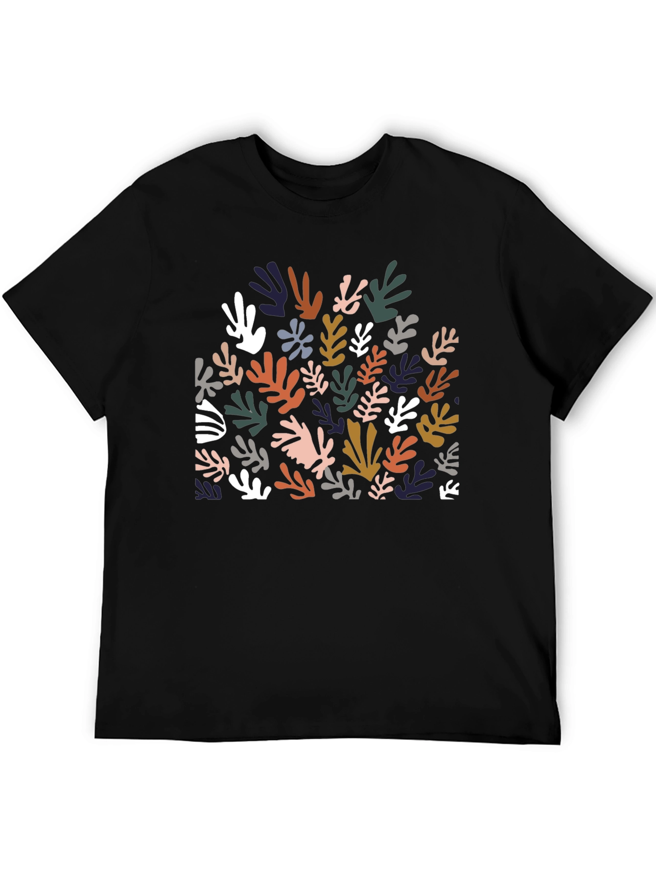 Abstract Leaves Graphic T-Shirt - Modern Style
