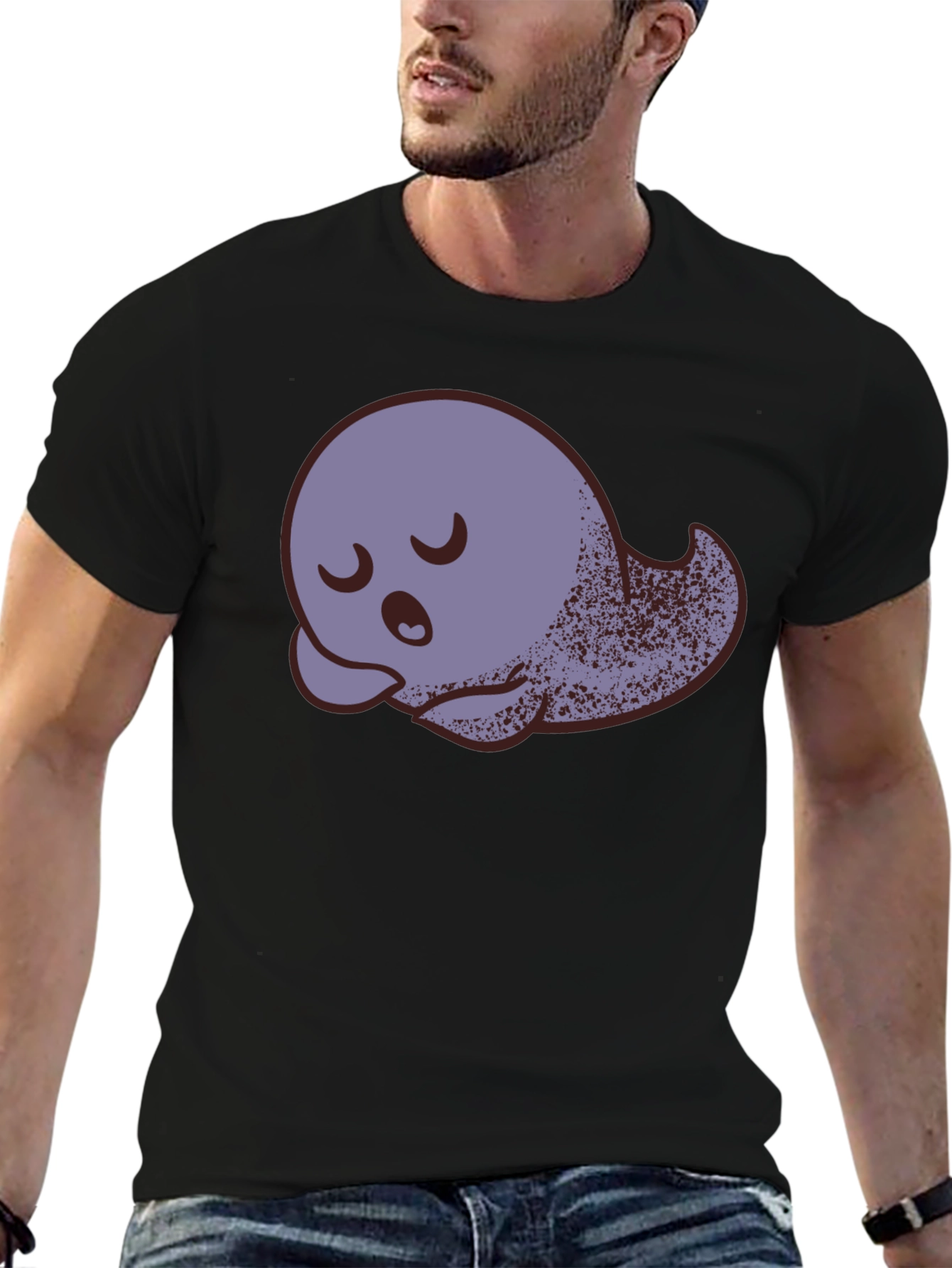 Sleepy Ghost T-Shirt - Cute and Comfortable