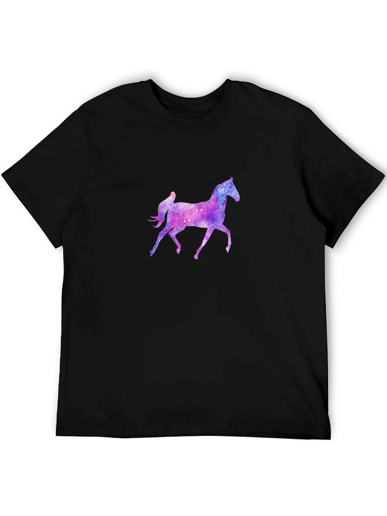 Cosmic Horse Graphic Tee - Black Unisex T-Shirt
