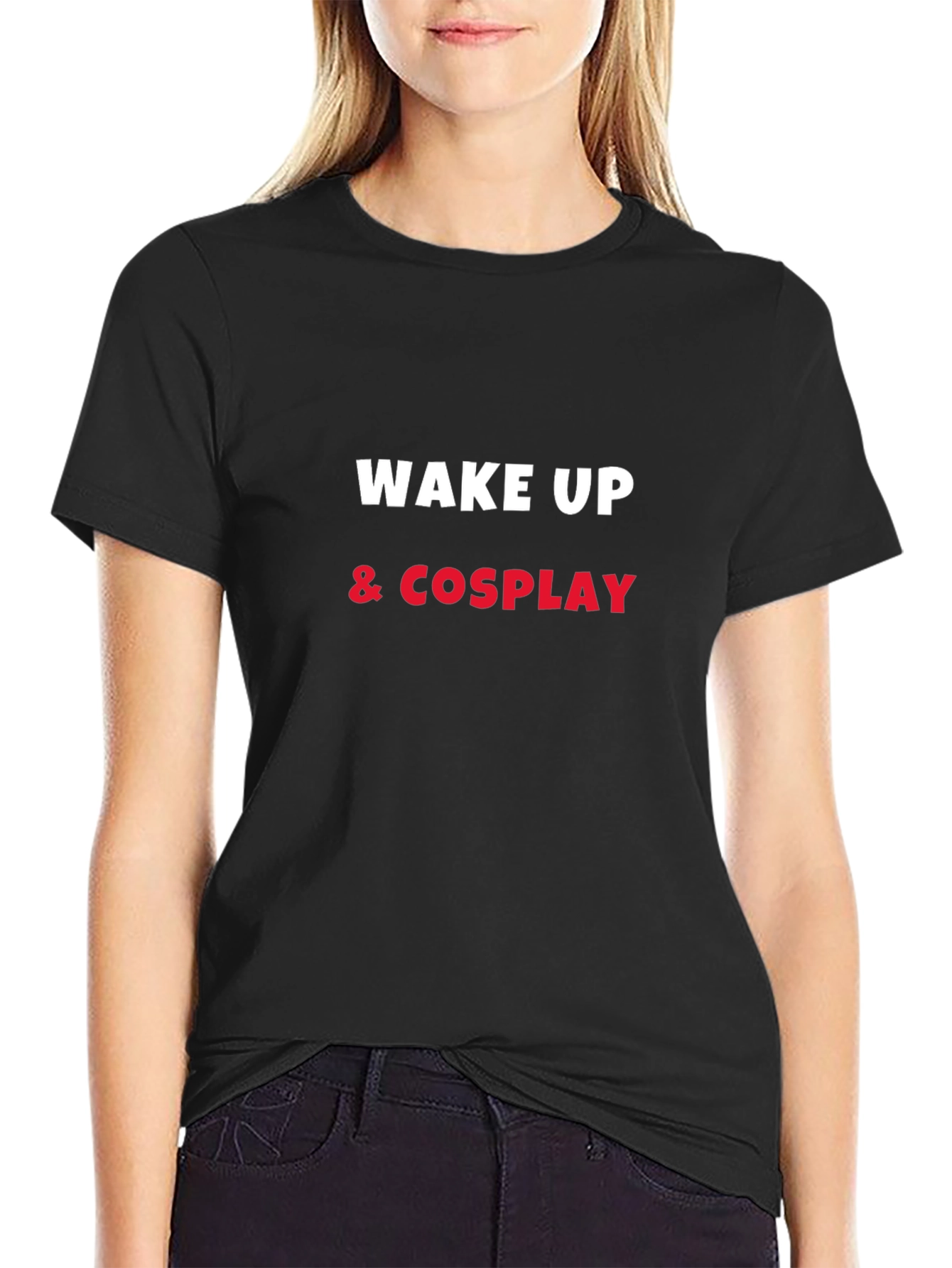 Wake Up & Cosplay Black T-Shirt
