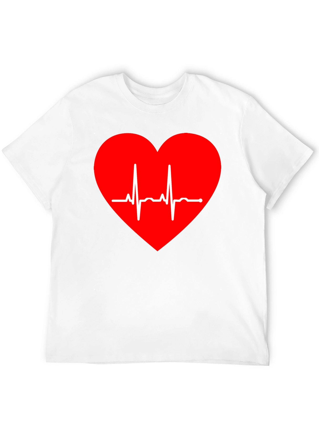 Heartbeat Heart T-Shirt - Stylish Black Tee
