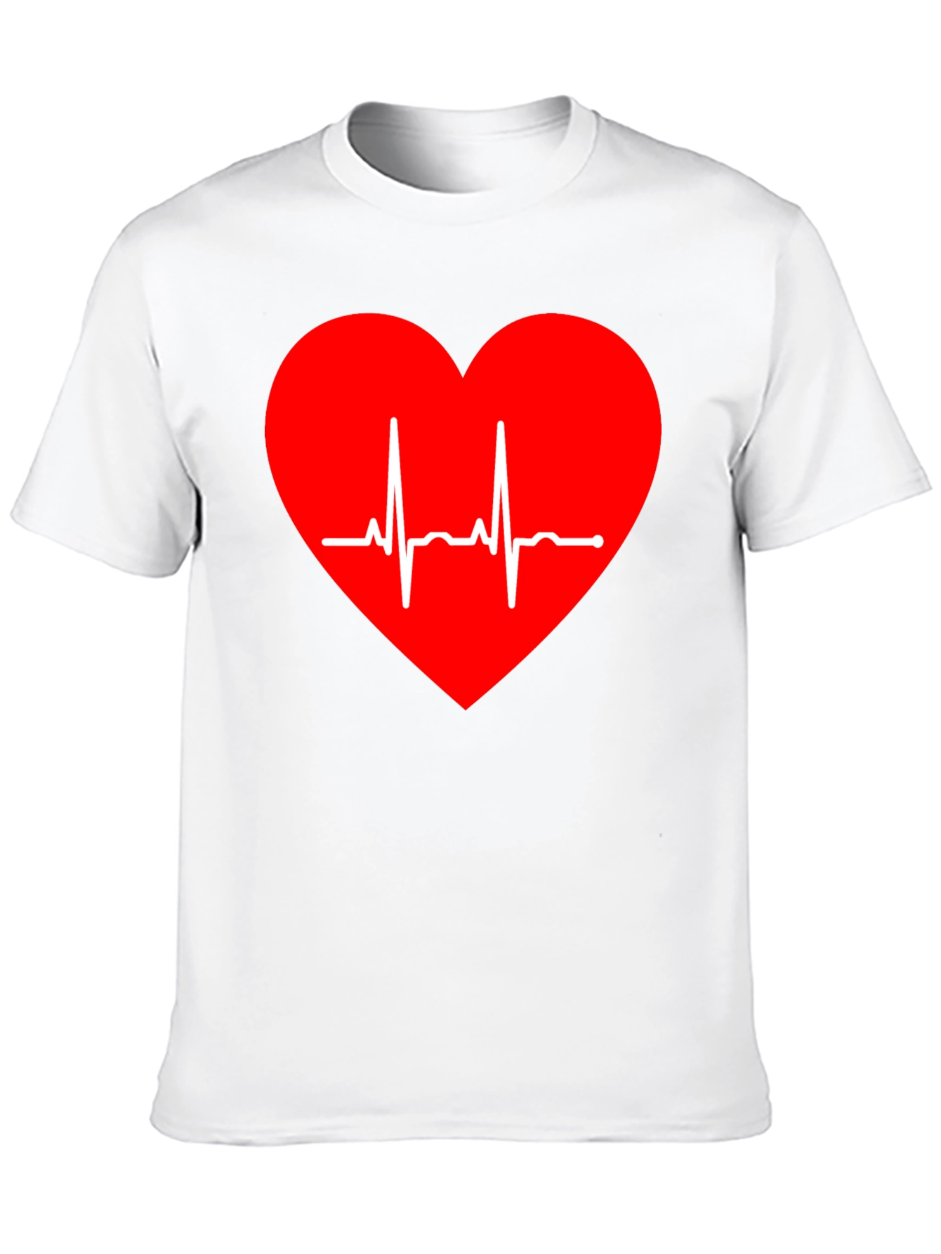 Heartbeat Heart T-Shirt - Stylish Black Tee