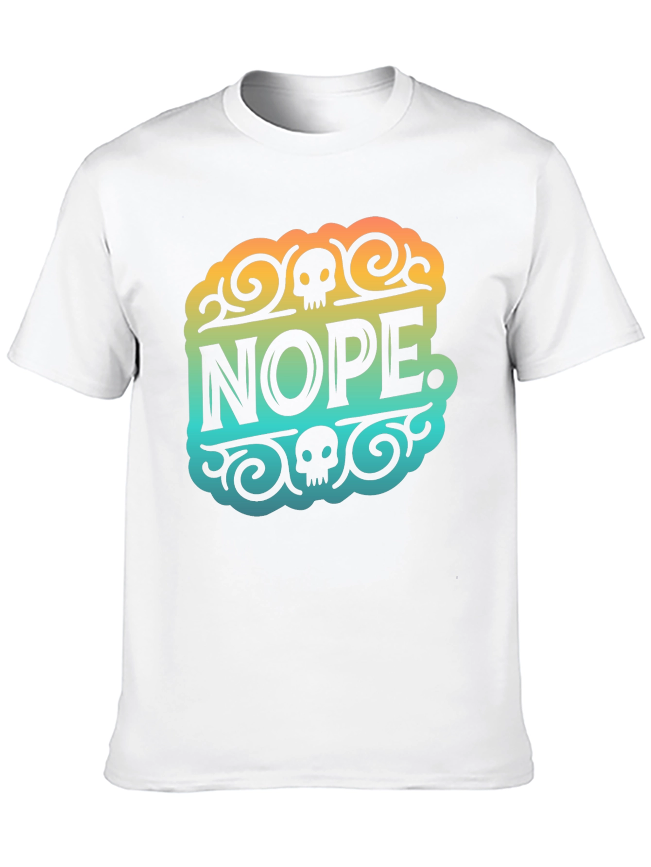 Nope Skull Graphic T-Shirt - Mens Black Tee
