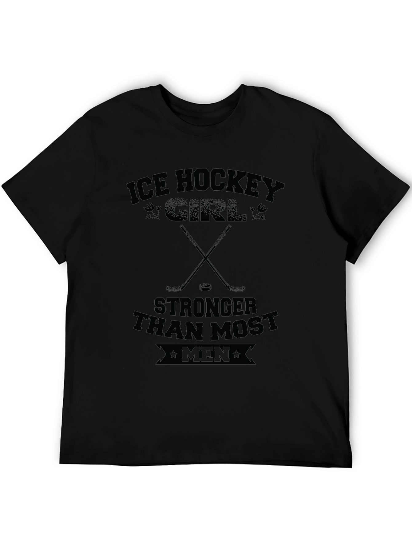 Ice Hockey Girl T-Shirt - Stronger Than Most Men